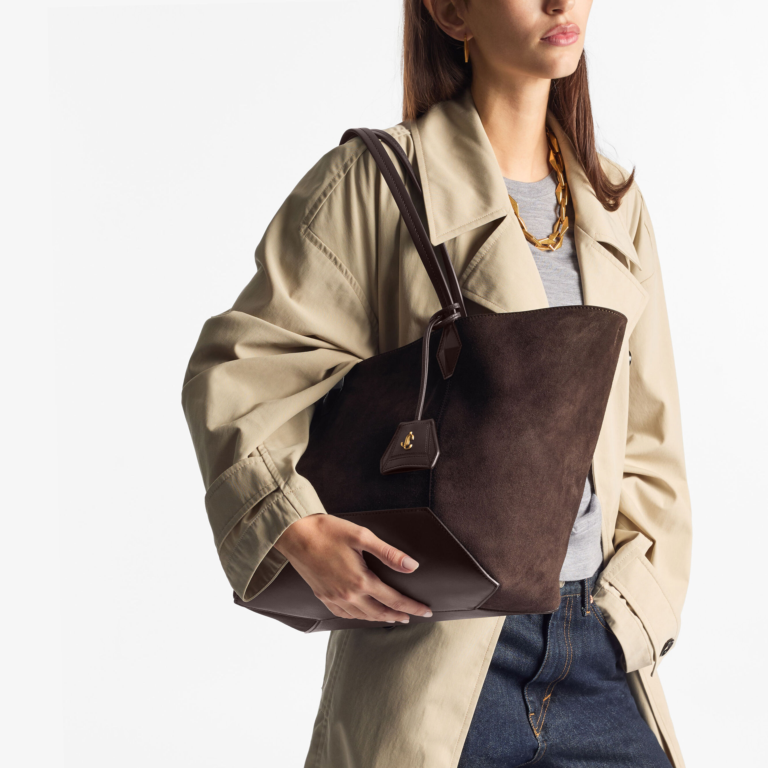 ハンドバッグ Jimmy Choo HAND BAG (DIAMONDHOBOMSUE TOFFEEGOLD) DIAMONDTOTEMJSU_027613_BACK_vg