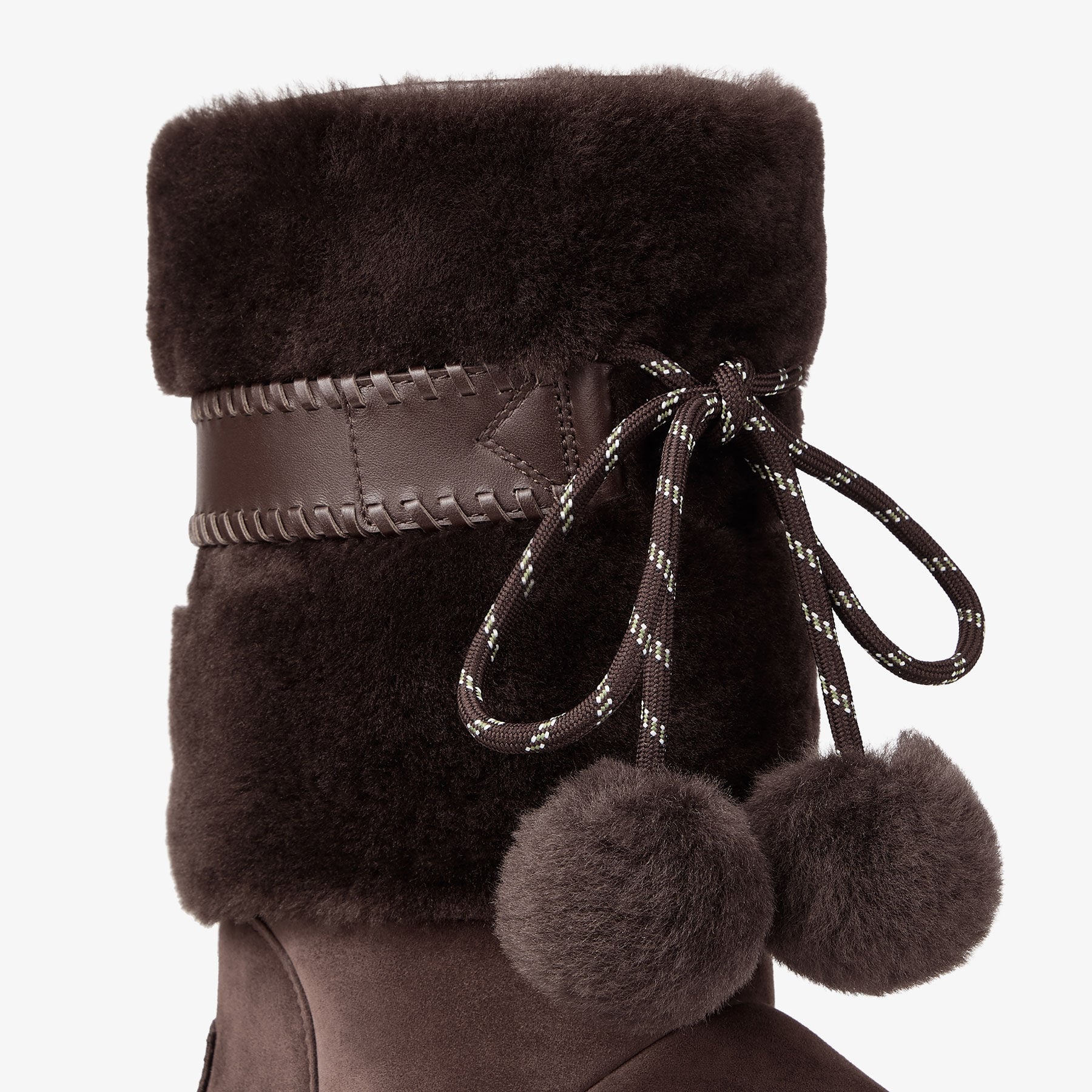 Cobi | Chocolate Suede Mid Boots with Shearling Lining | JIMMY CHOO