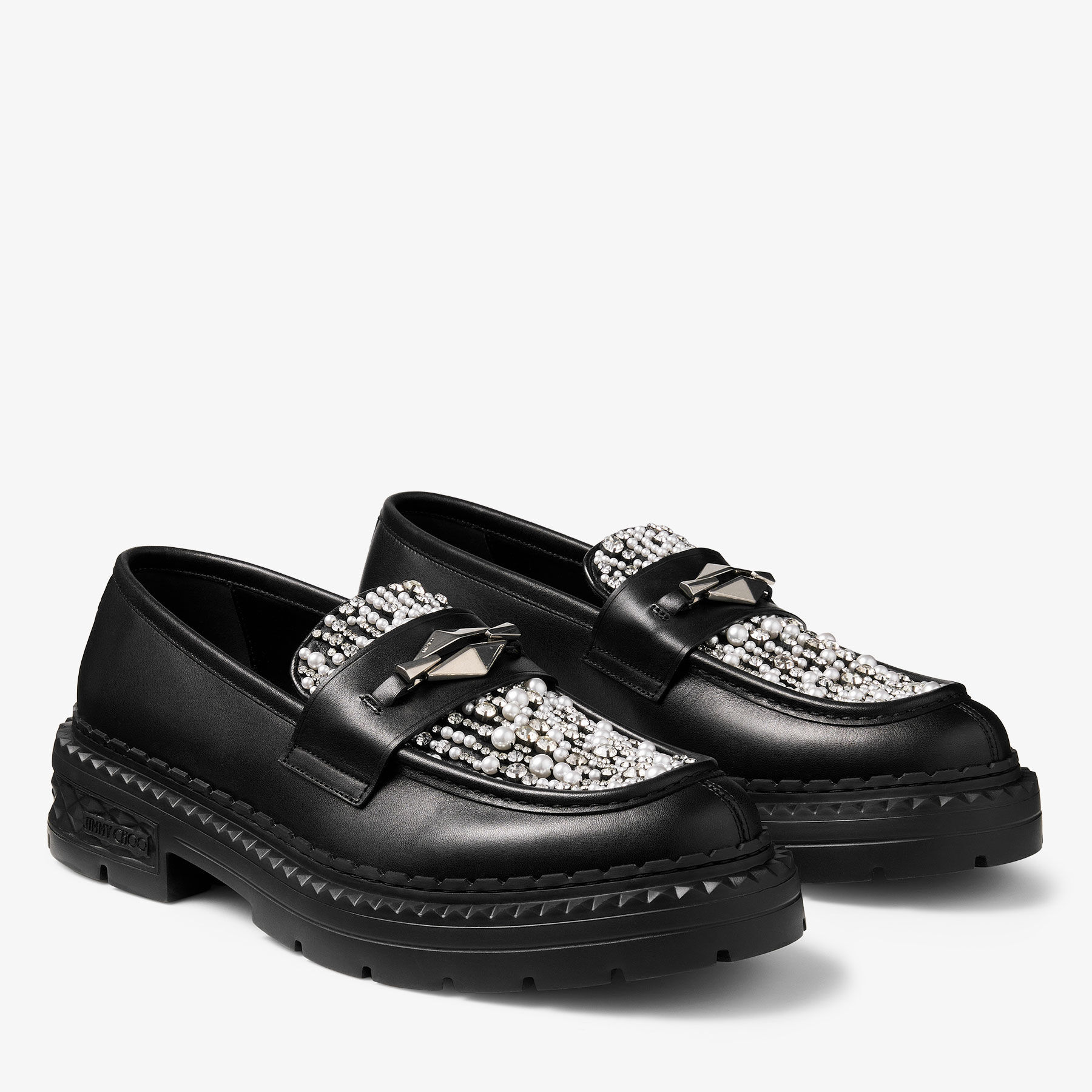Marlow Diamond/M | Black Leather Pearl Shoes | JIMMY CHOO Marlow Diamond/M | Black Leather Pearl Shoes | JIMMY CHOO