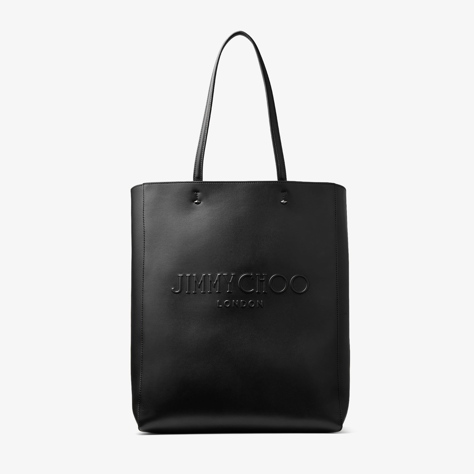 Lenny N/S L-M|Black/Gunmetal Leather Tote Bag| JIMMY CHOO CA