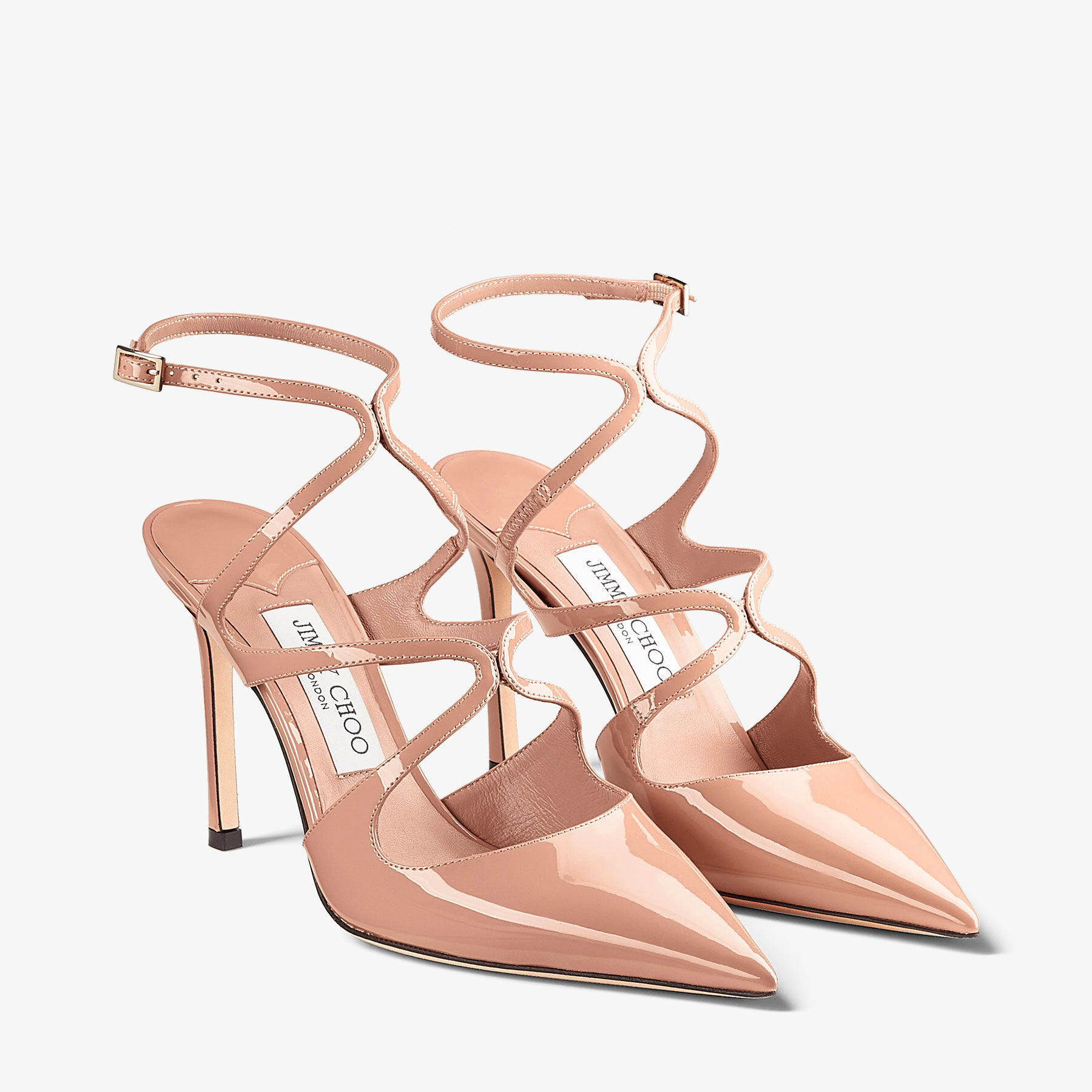 AZIA PUMP 95 Ballet Pink Patent Leather Pumps Autumn