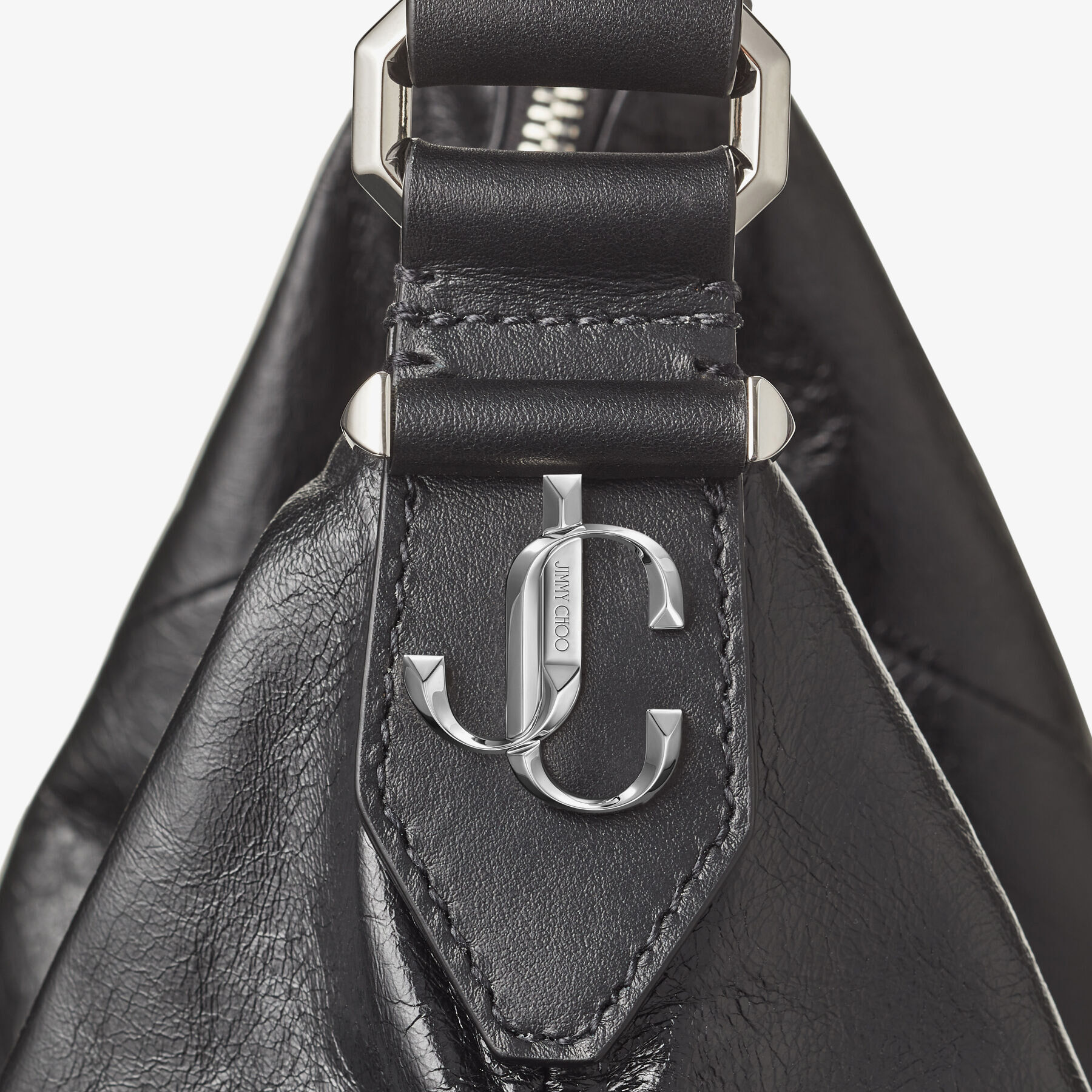 Black Vintage Leather Hobo Handbag | ANA HOBO/S | Autumn Winter ...