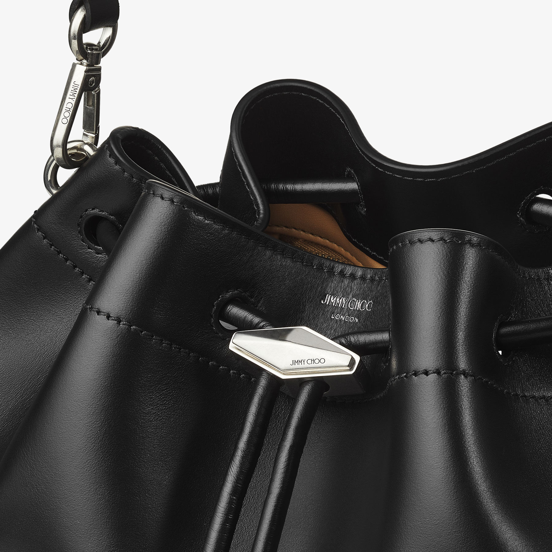 Cinch M | Black Calf Leather Bag | JIMMY CHOO