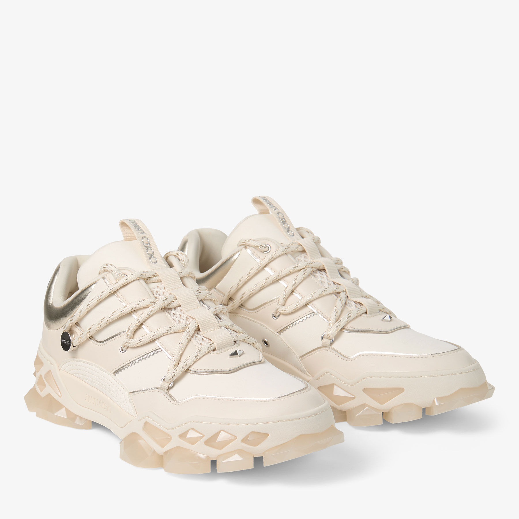 らいむ② Diamond X II/M | Latte Leather Trainers | JIMMY CHOO