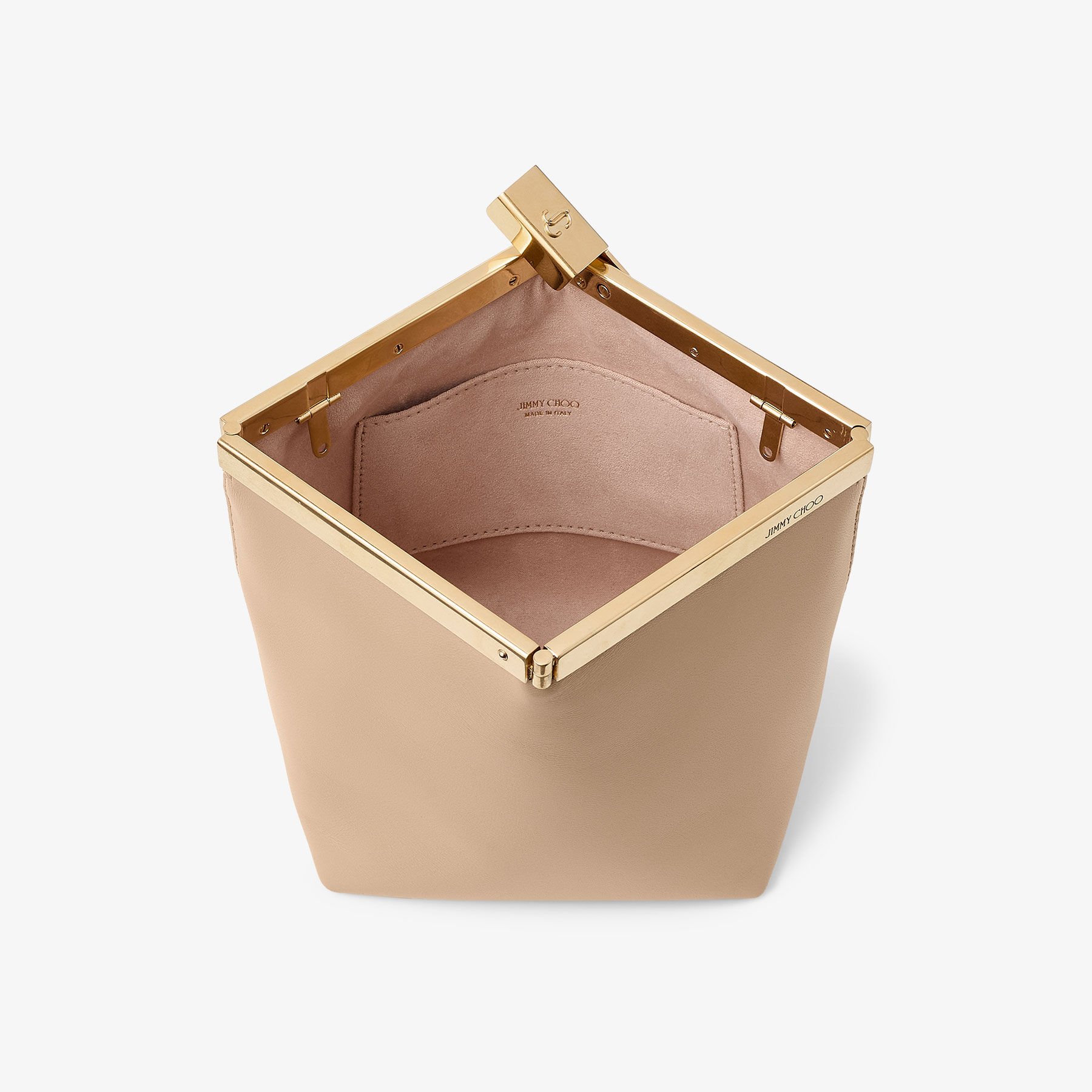 Ganache | Chai Nappa Leather Clutch Bag | JIMMY CHOO