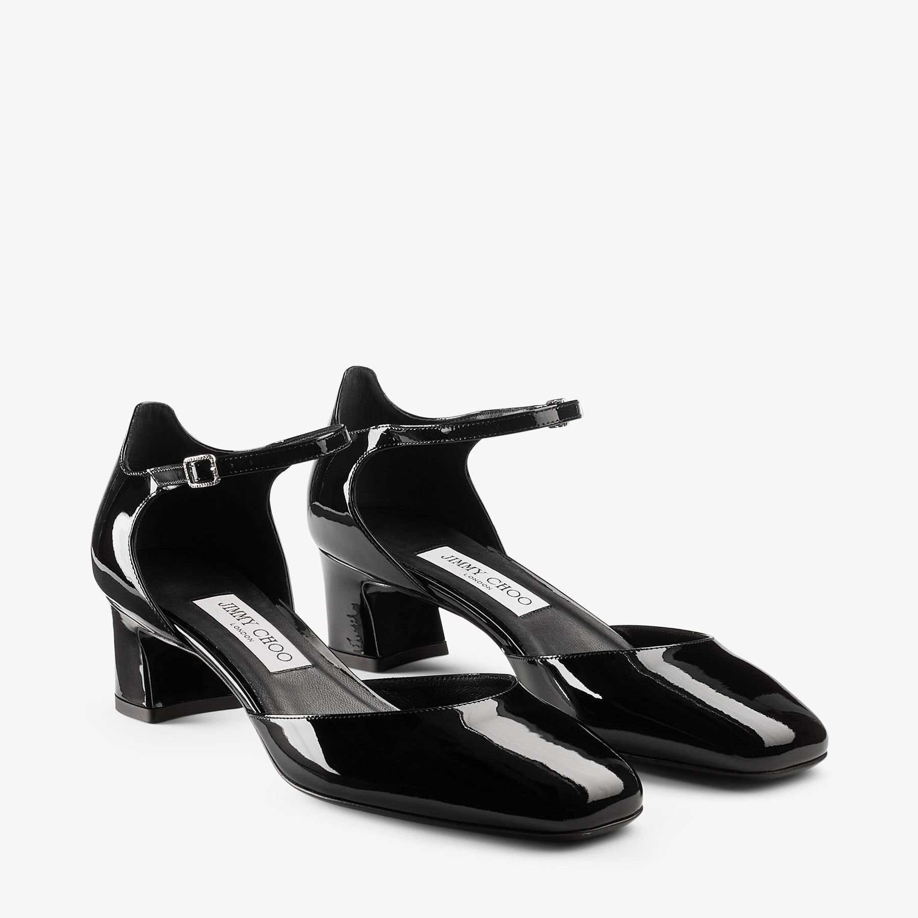 Jimmy Choo London Womens Black Suede Rhinestone Peep Toe High Heel Pumps  Size 37