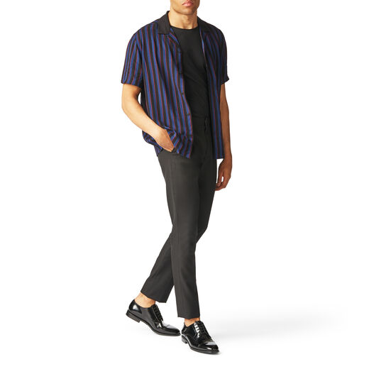 JIMMY CHOO PENN Black Patent Lace Up Shoes with Steel Stud Detail