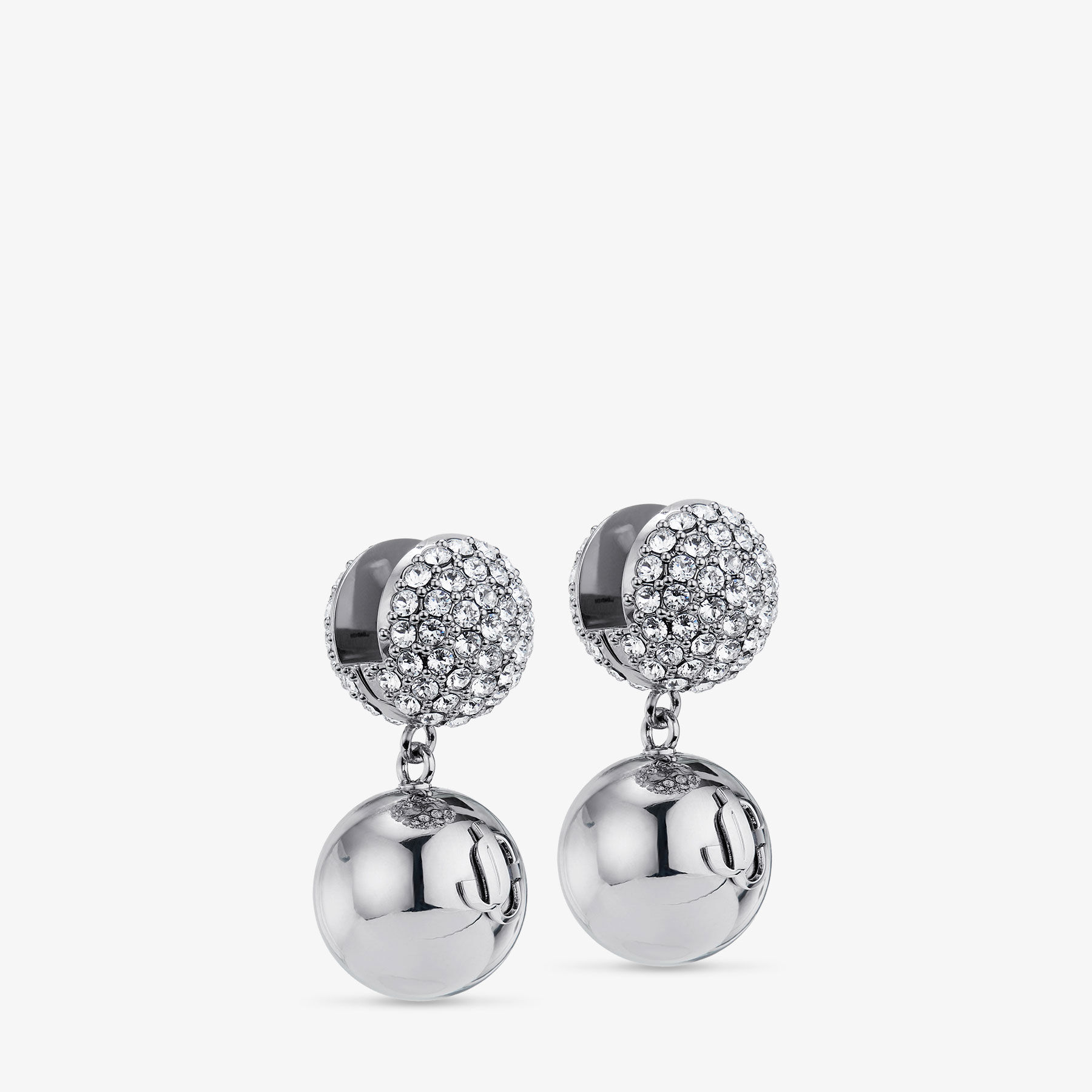 全ての | Earrings Sphere Double Silver-Finish Sphere Crystal その他