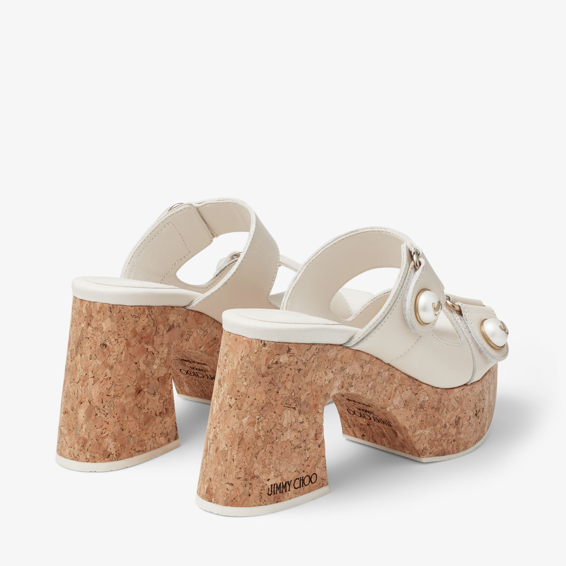 Fayence Wedge 95|Latte Leather Wedge| JIMMY CHOO