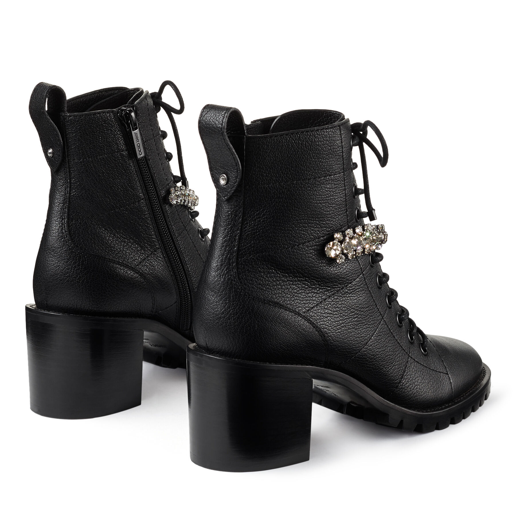 Black Grained Leather Lace Up Combat Boots With Crystal Cruz 65 Autumn Winter 19 Jimmy Choo Now these specific jimmy choo cruz boots in anthracite will set you back £950, however i didn't pay that. grained leather lace up combat boots
