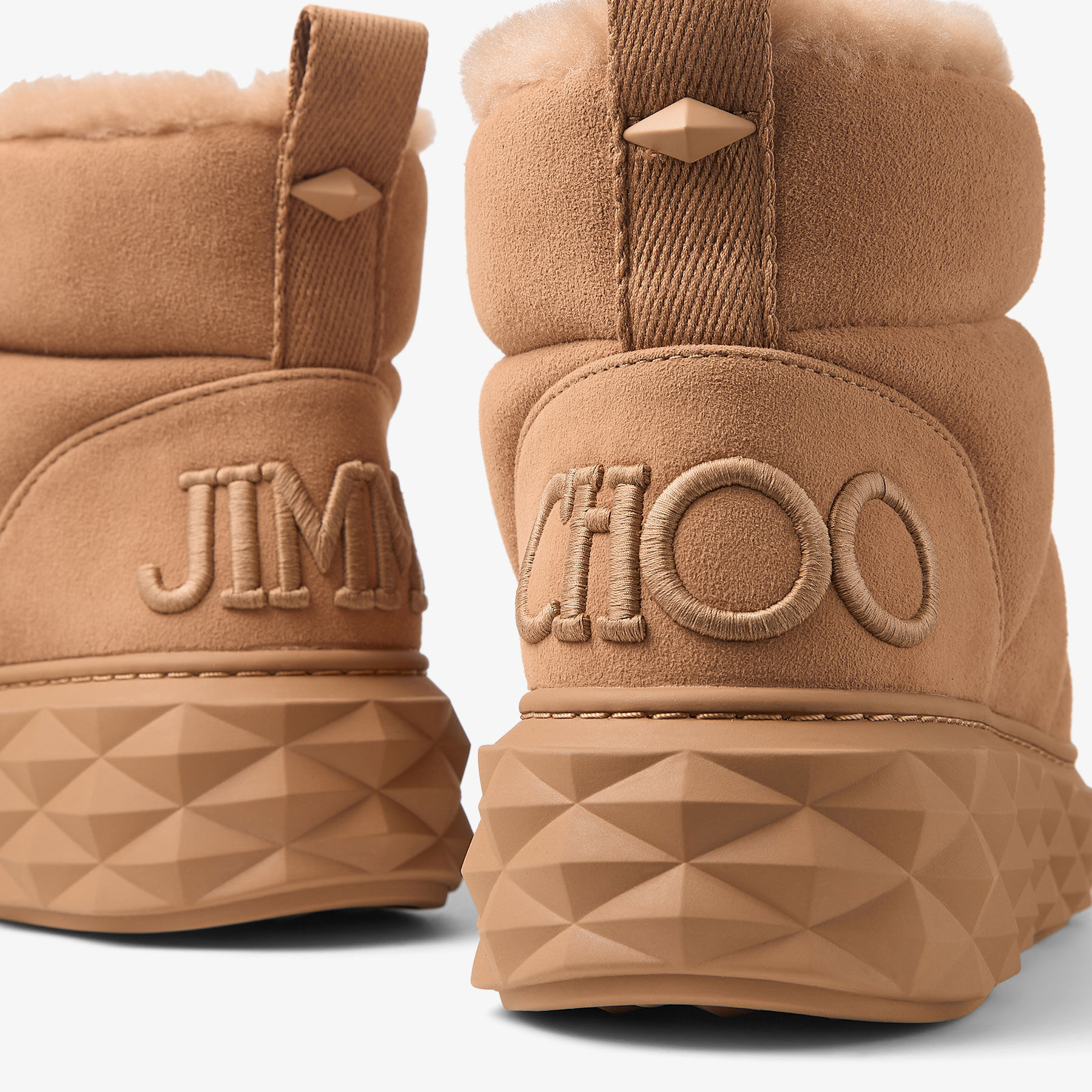 ジュビラン Xan | Toffee Suede Ankle Boots with Shearling | JIMMY CHOO