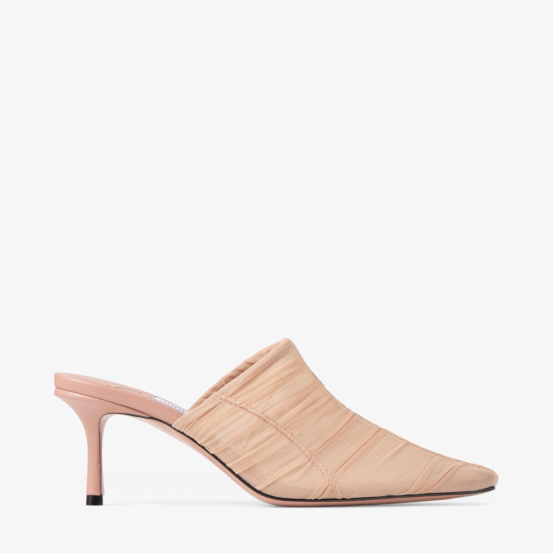 SALE!!Jimmy Choo★LENI MULE Leni Mule | Champagne Metallic Leather Flat Sandals | New