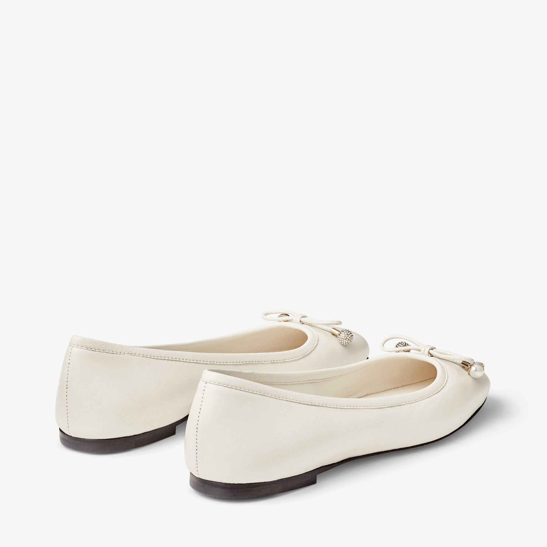 JIMMY CHOO Bryer Flat crystal-embellished platform leather