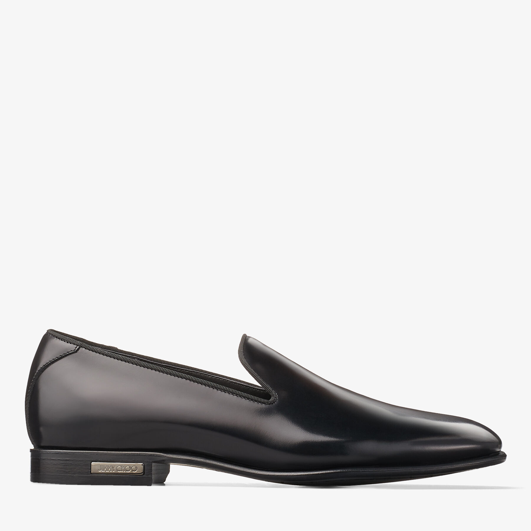 THAME | Black Shiny Calf Leather Slipper | Winter 2022 collection 