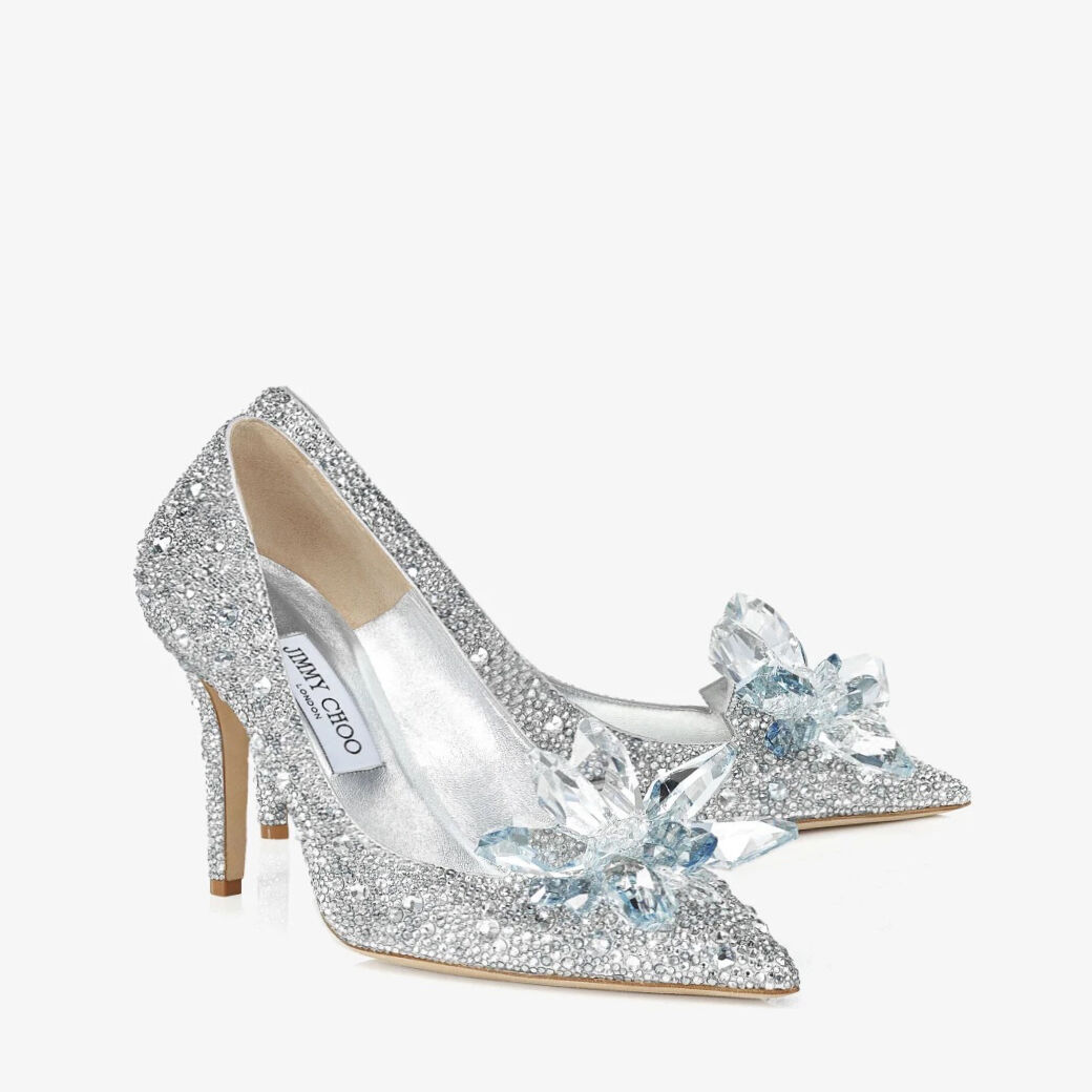 Jimmy choo store silver shoes