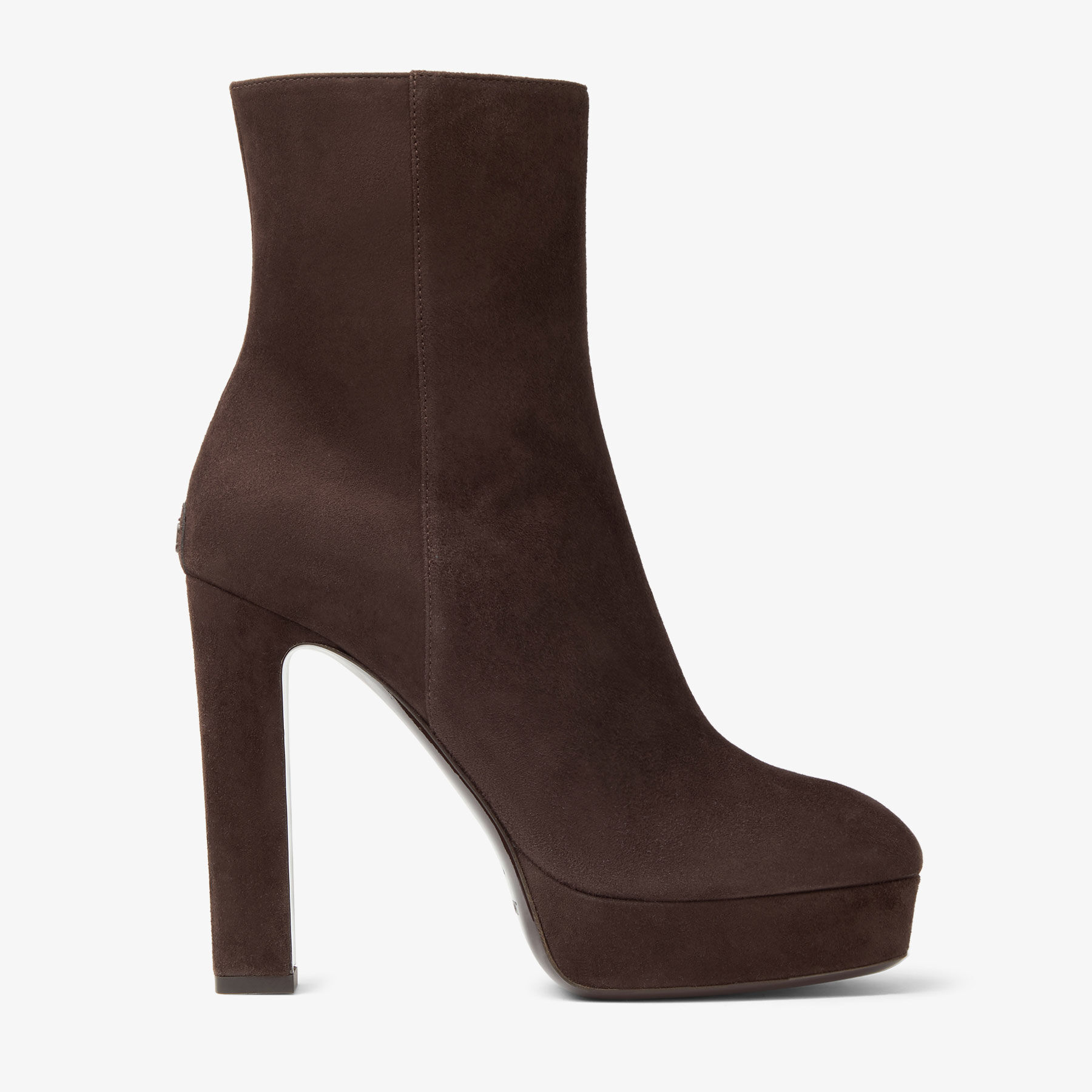ミエコ ウエサコ　　40 Marene Ankle Boot 120 | Chocolate Suede Pumps | JIMMY CHOO