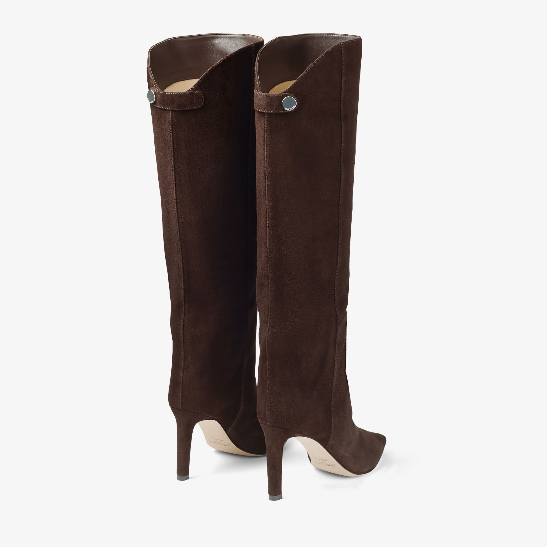 Alizze Knee Boot 85 | Chocolate Suede Knee High Boots