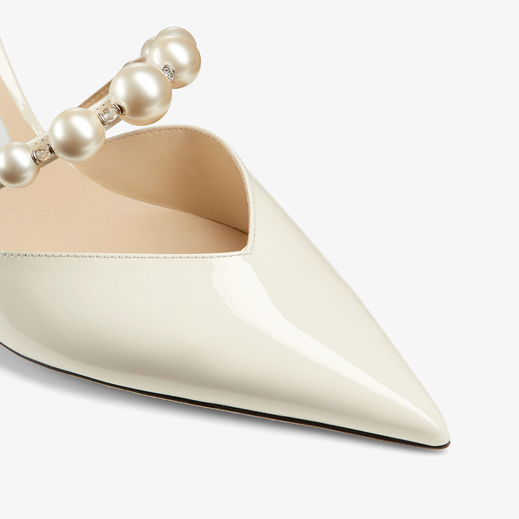 靴 Aurelie 85 Aurelie 85| Bridal White Patent Leather Pumps | JIMMY CHOO