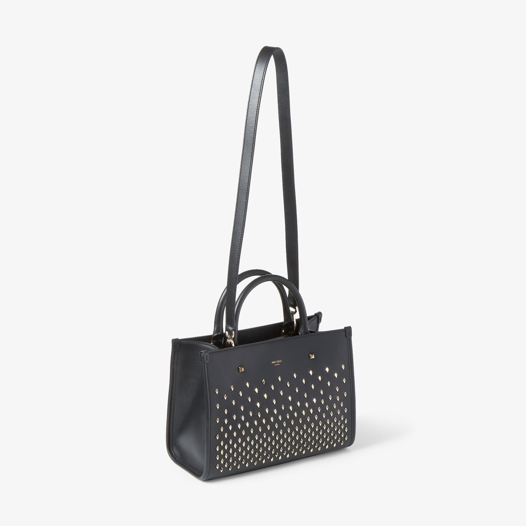 Black tote clearance bag with studs