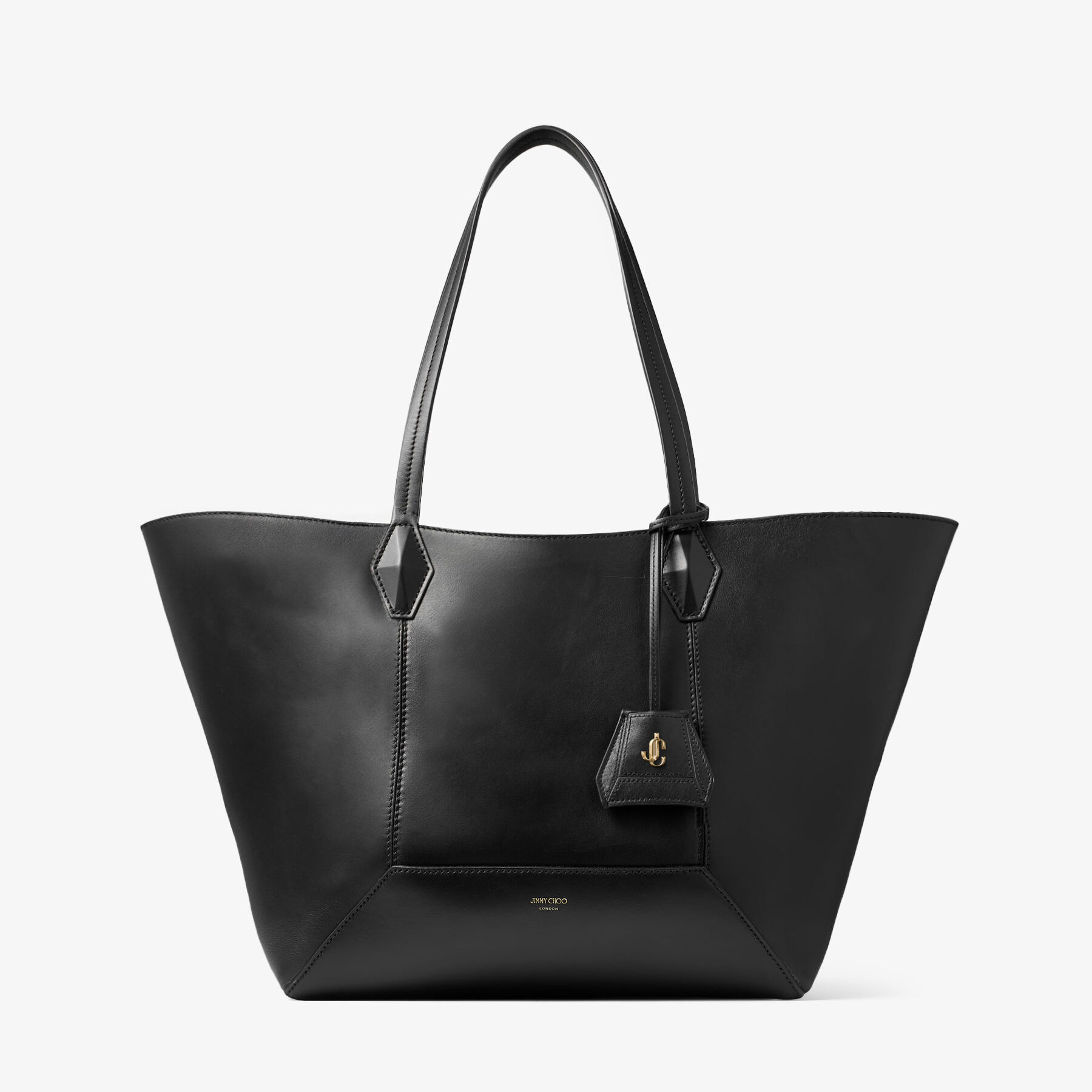 JIMMY CHOO Tote Bag Canvas Leather Black Logo A4 Unisex | eBay