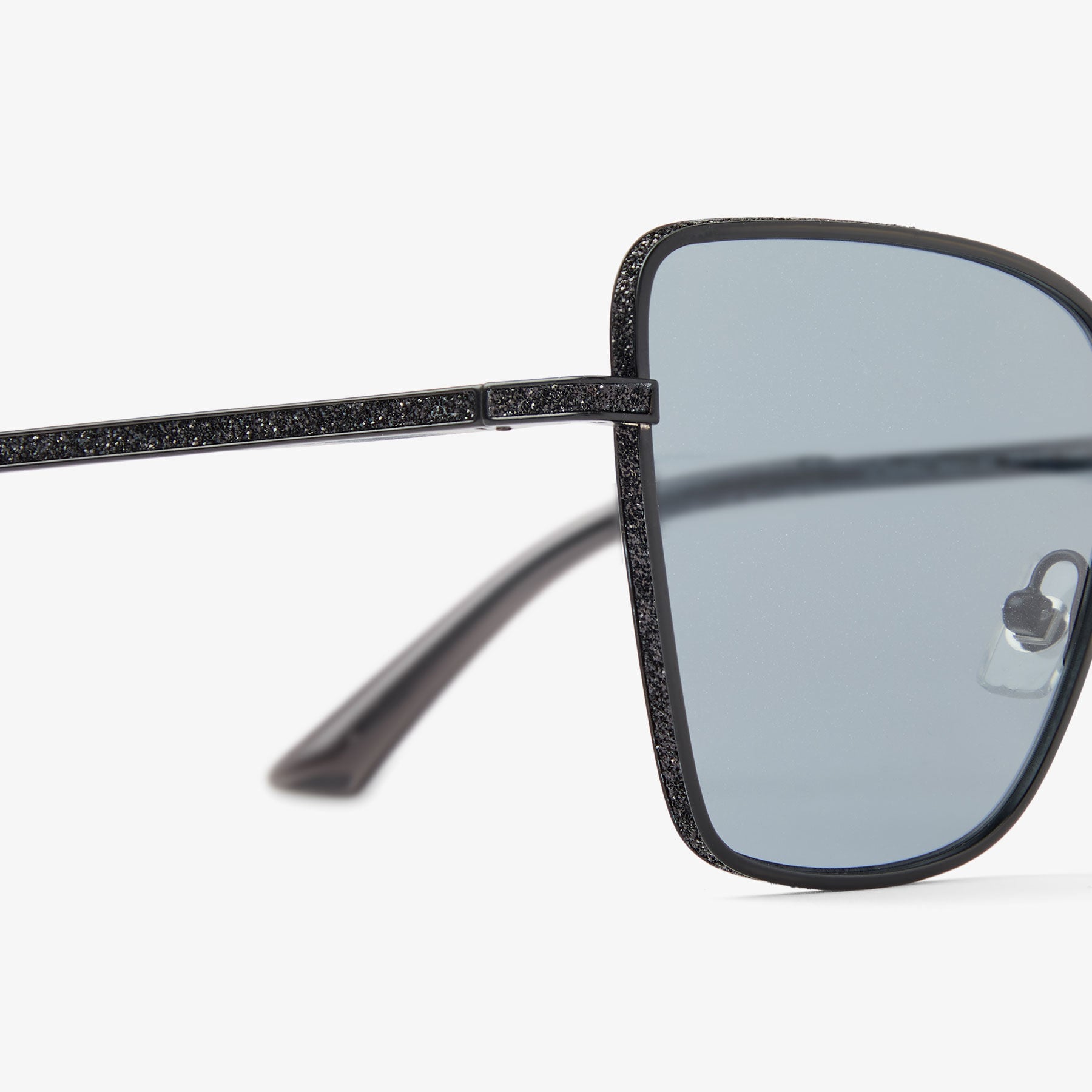 Orli | Matte Black Square Sunglasses | JIMMY CHOO