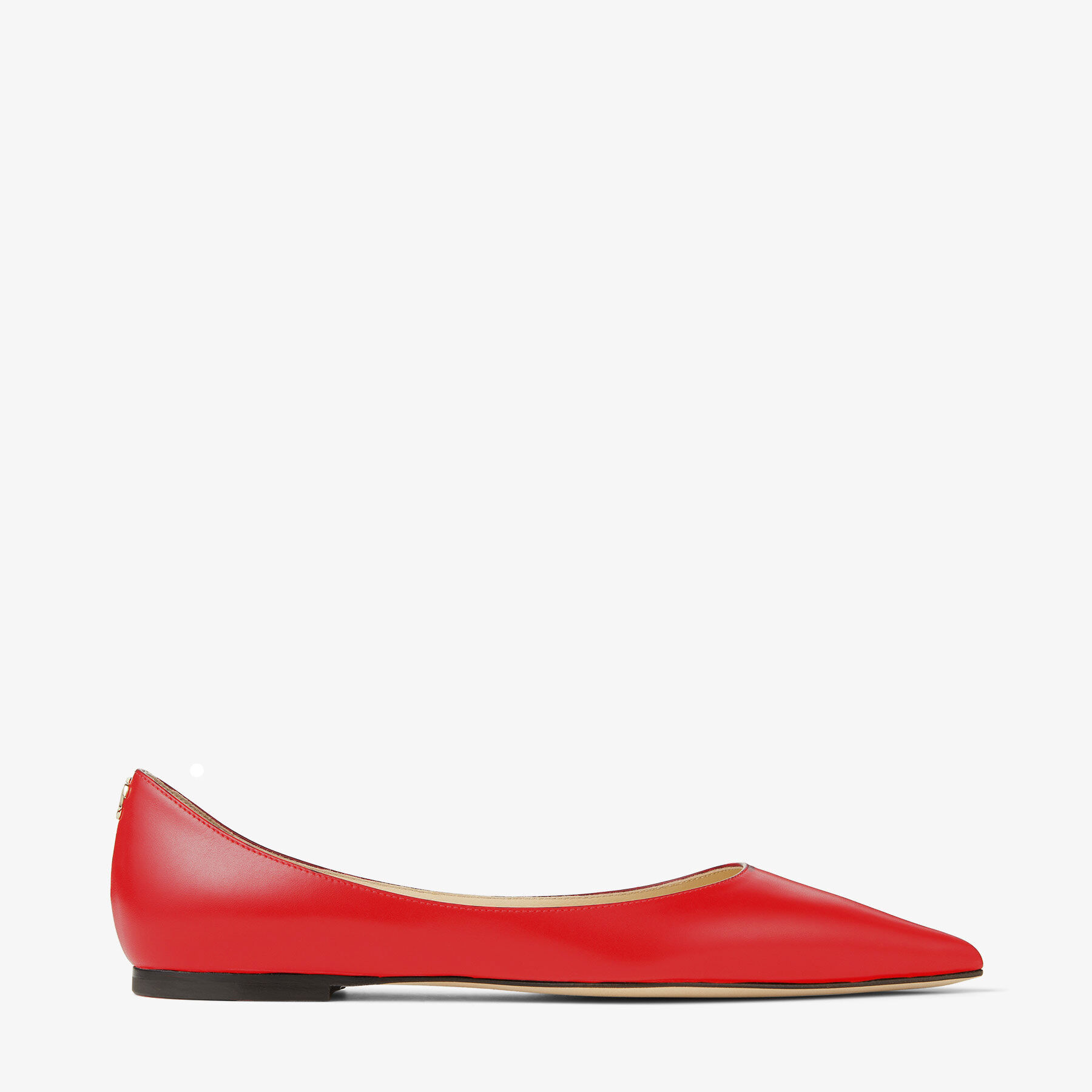 Love Flat | Ruby Red Calf Leather Flats | JIMMY CHOO US