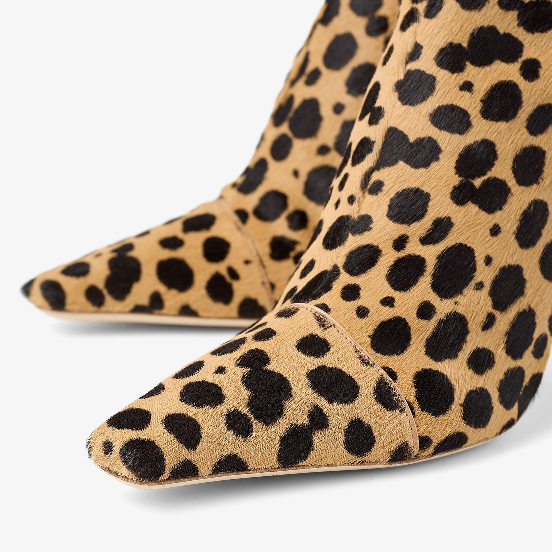 Gloria Knee High Boot 85 | Natural Cheetah Print Pony Leather Knee