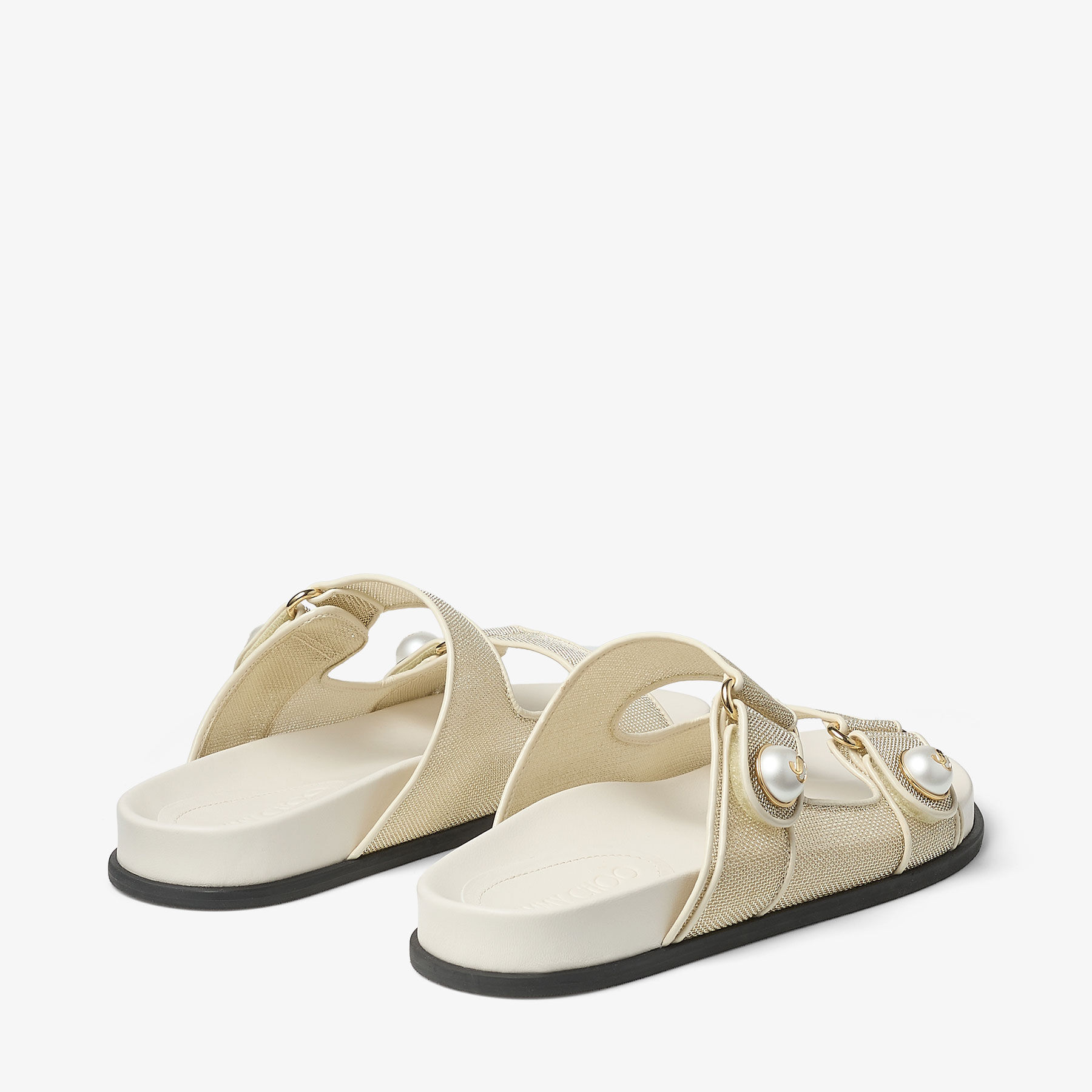 【24SS NEW】Jimmy Choo_woman / Rua レザー＆ラフィア サンダル 24SS NEW】Jimmy Choo_woman / Rua レザー＆ラフィア サンダル