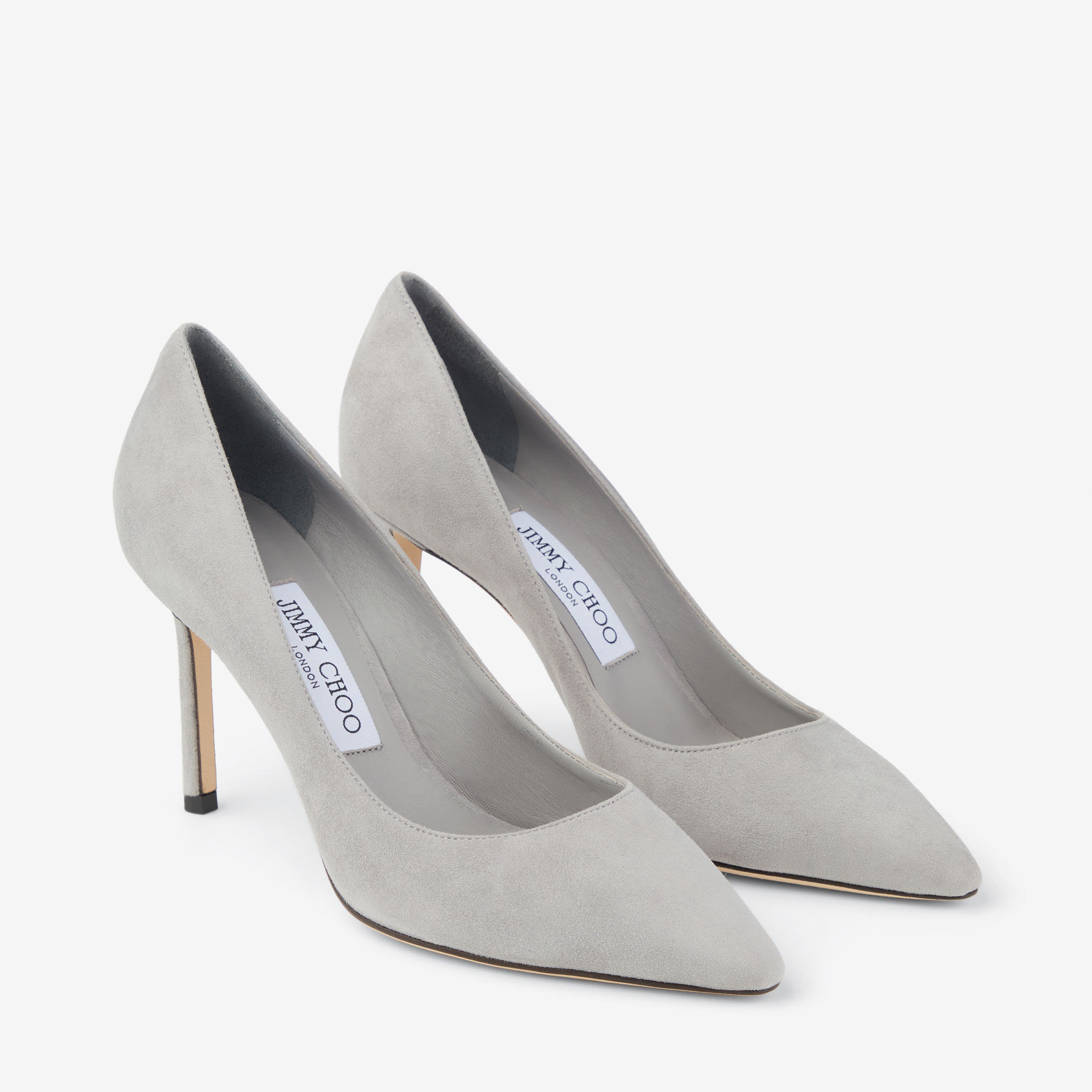 Romy 85 | Dove Tonal Suede Pumps | JIMMY CHOO
