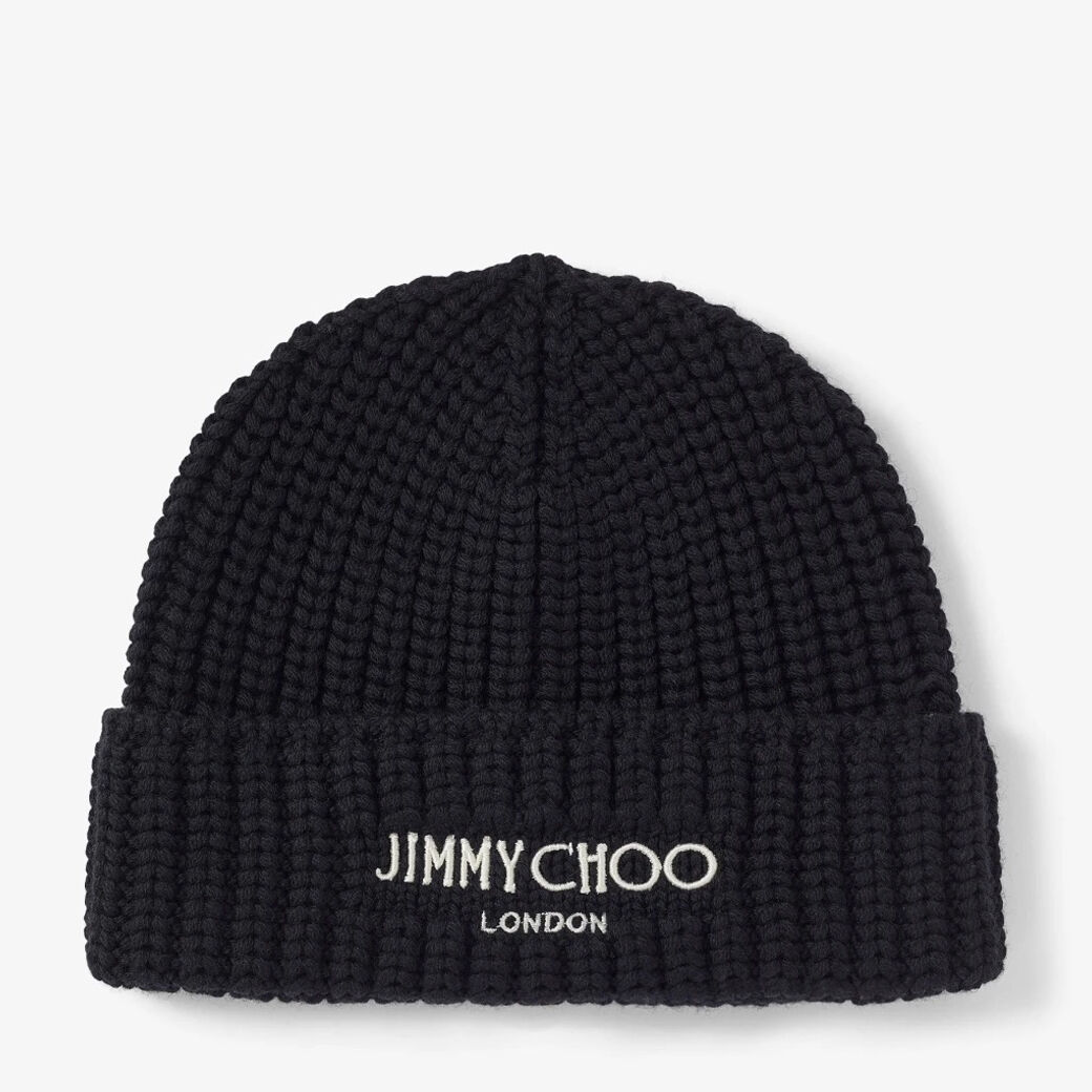 YUKI | Black Cashwool Knit Hat | Winter Capsule | JIMMY CHOO