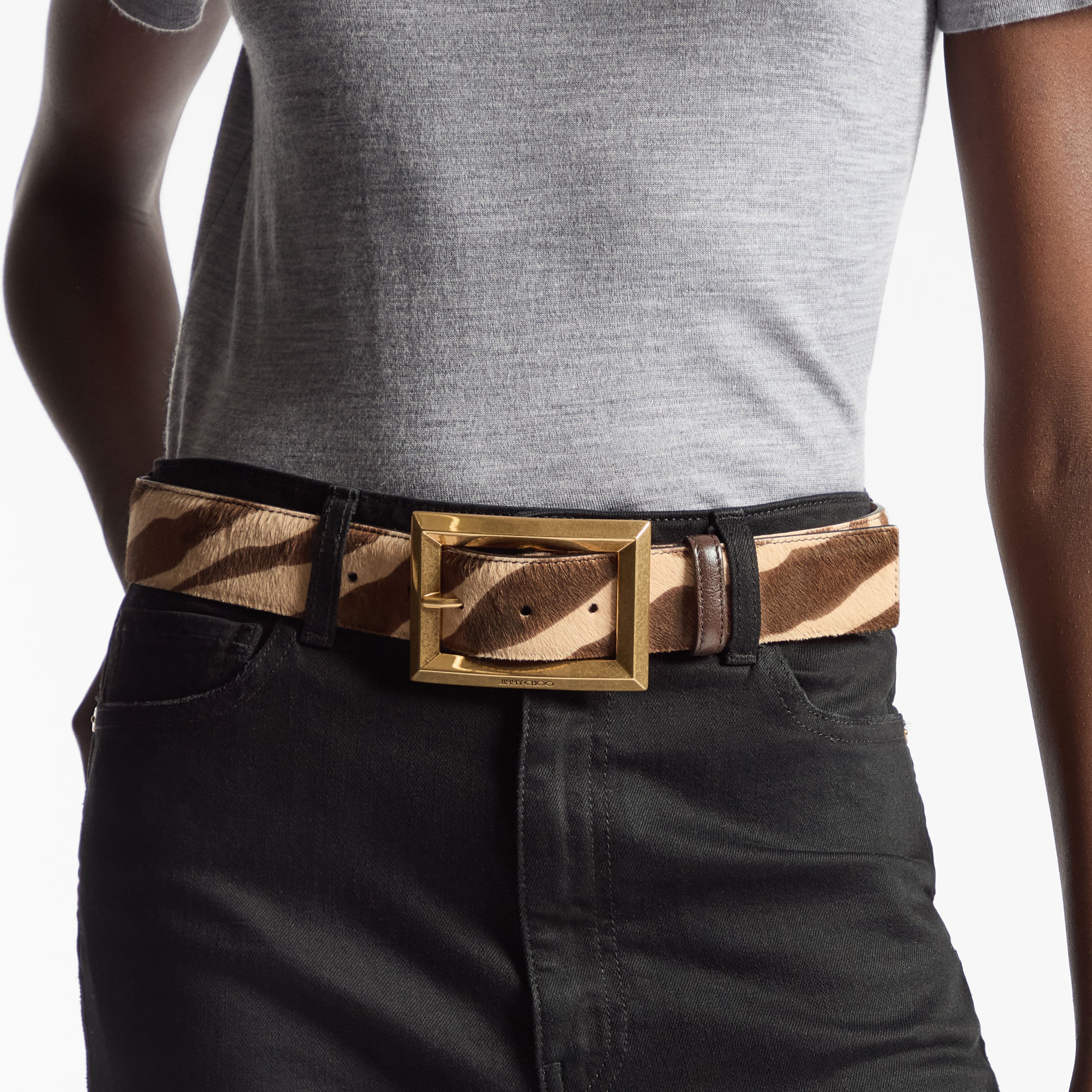 slim fit dress slacks Gold Stretch Belts main image 1