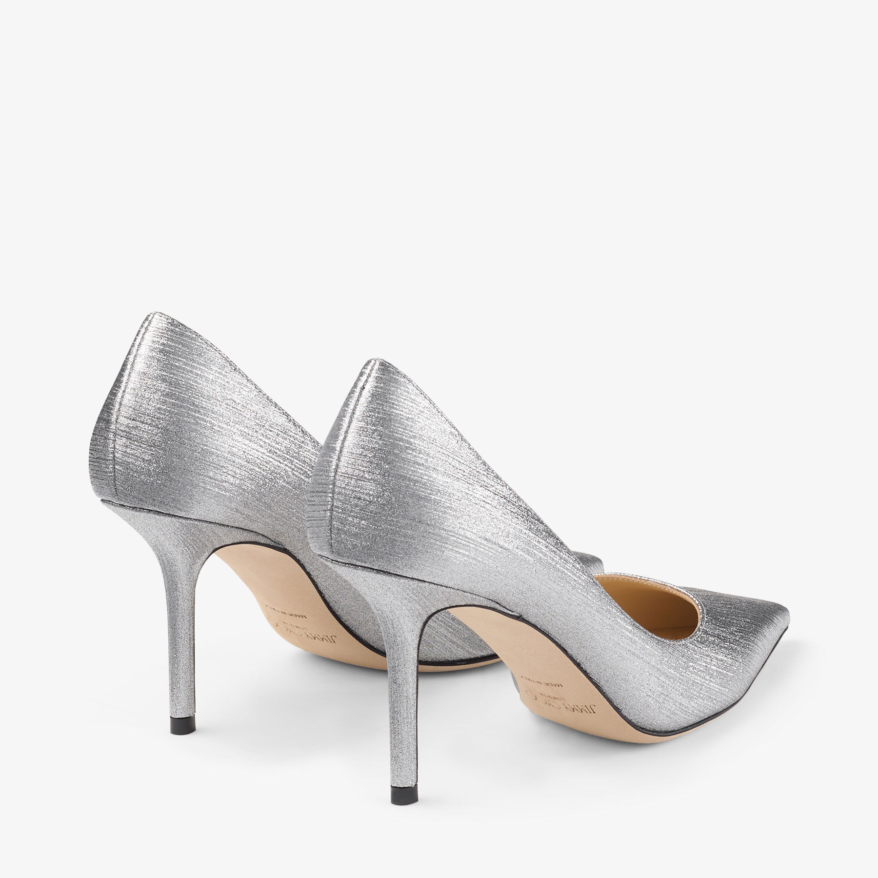 Love 85 | Platinum Glitter Fabric Pumps | JIMMY CHOO US