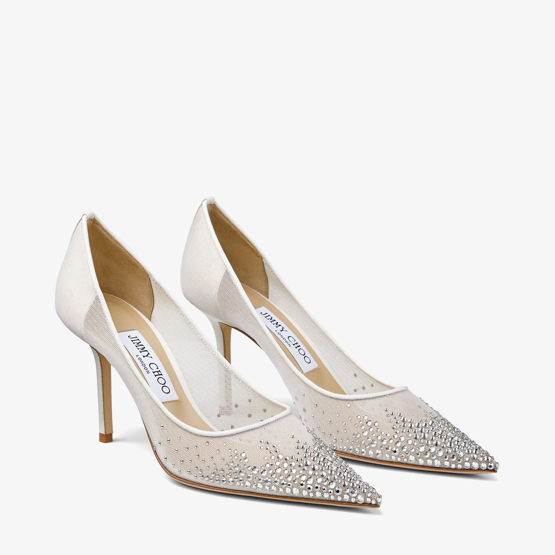 Love 85 | Bridal White Mesh Pumps | JIMMY CHOO UK Love 85 | Bridal White Mesh Pumps | JIMMY CHOO UK
