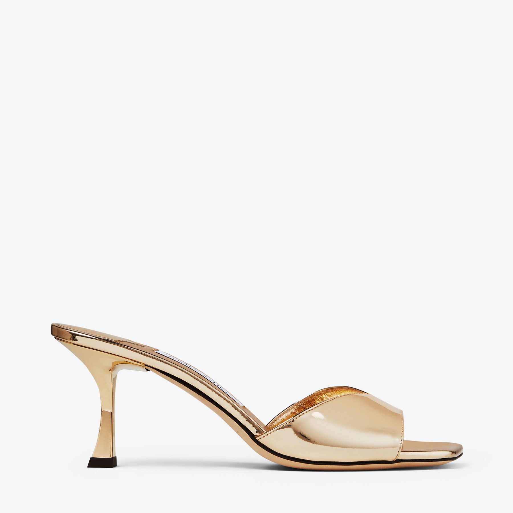 Skye 70|Gold Metallic Leather Sandals| JIMMY CHOO