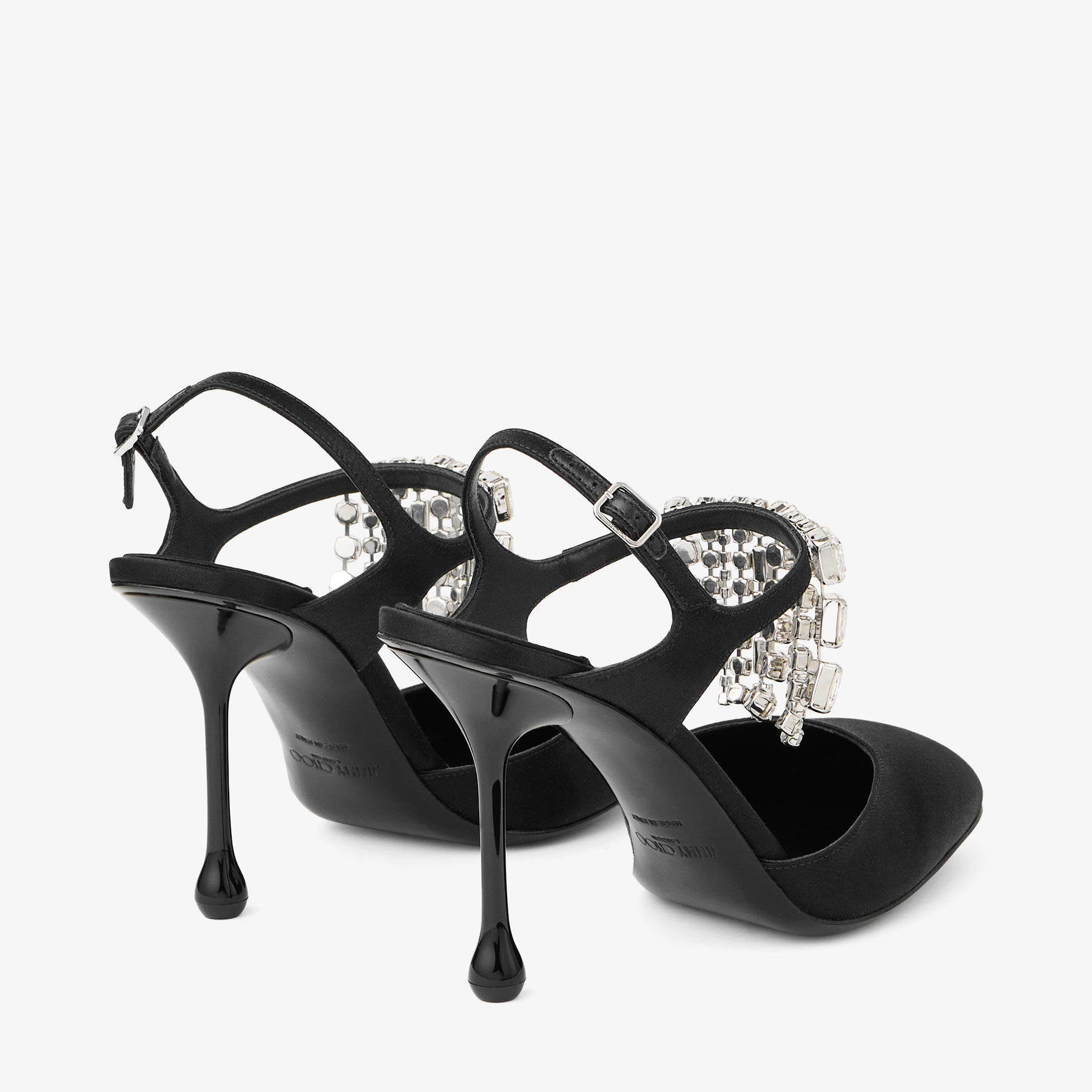 お気に入り | 95 Verity Black CHOO JIMMY | Pumps Satin 財布