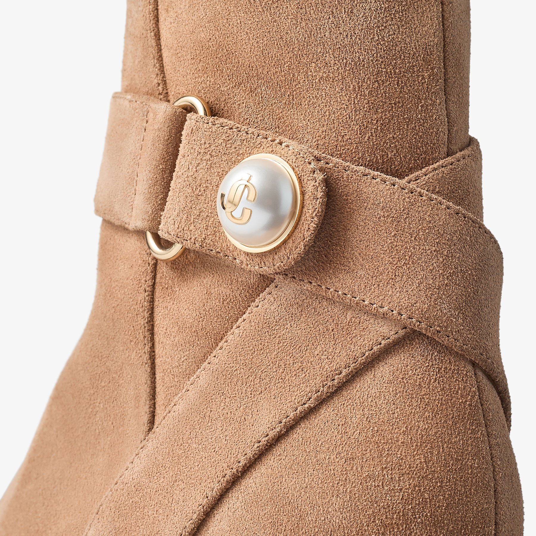 Noor 45 | Toffee Velvet Suede Ankle Boots | JIMMY CHOO