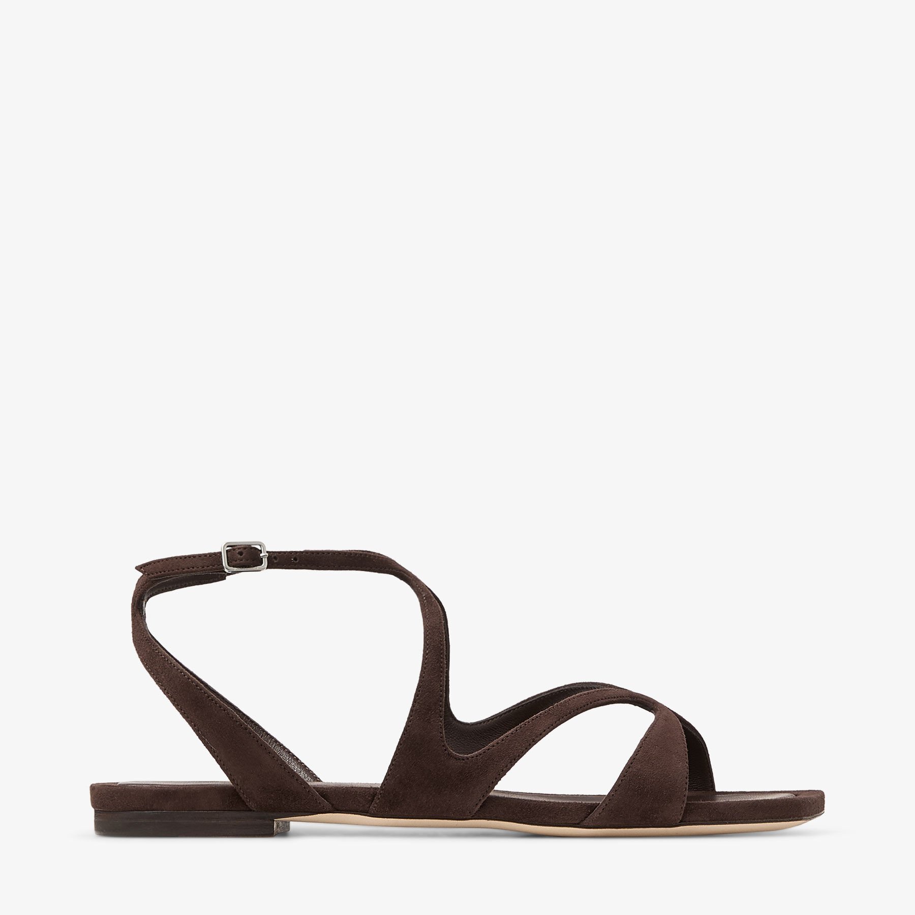 JIMMY CHOO Ayla Flat サテン クリスタル フラット Ayla Flat | Gold Metallic Leather Flats | JIMMY CHOO