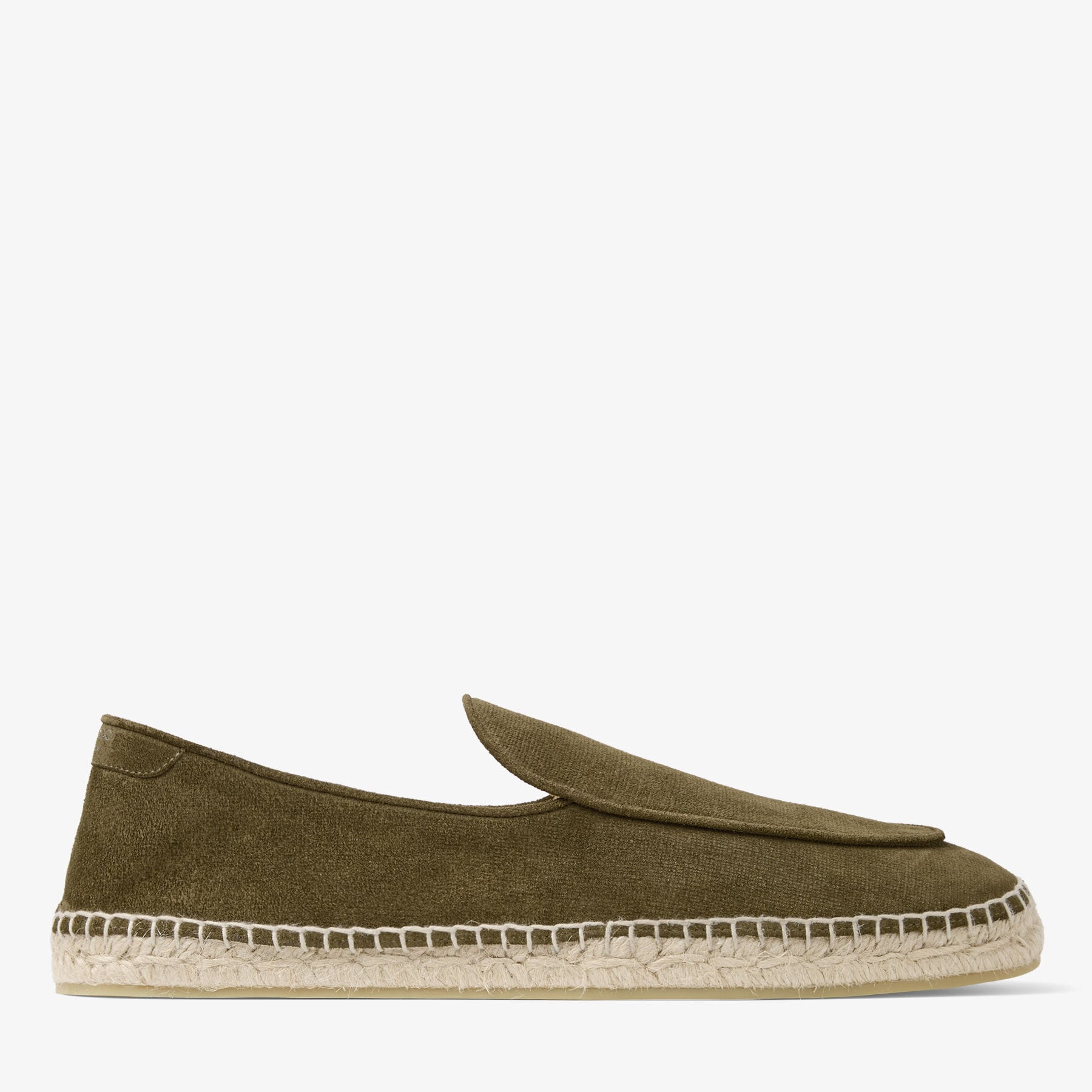 Shenton Espadrille | Moss Green Etched Velvet Suede Espadrilles