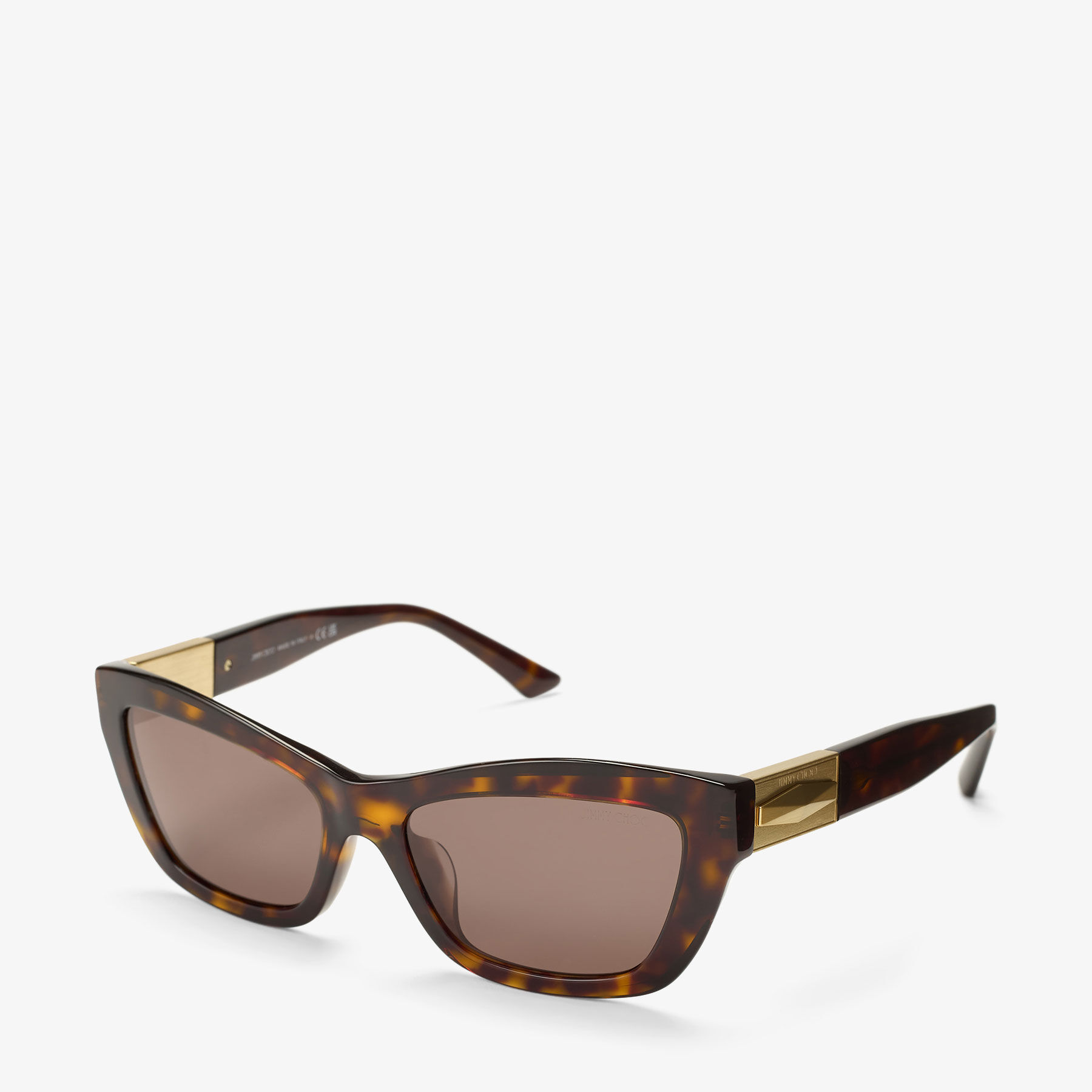 Solene | Brown Havana Cat Eye Sunglasses | Jimmy Choo
