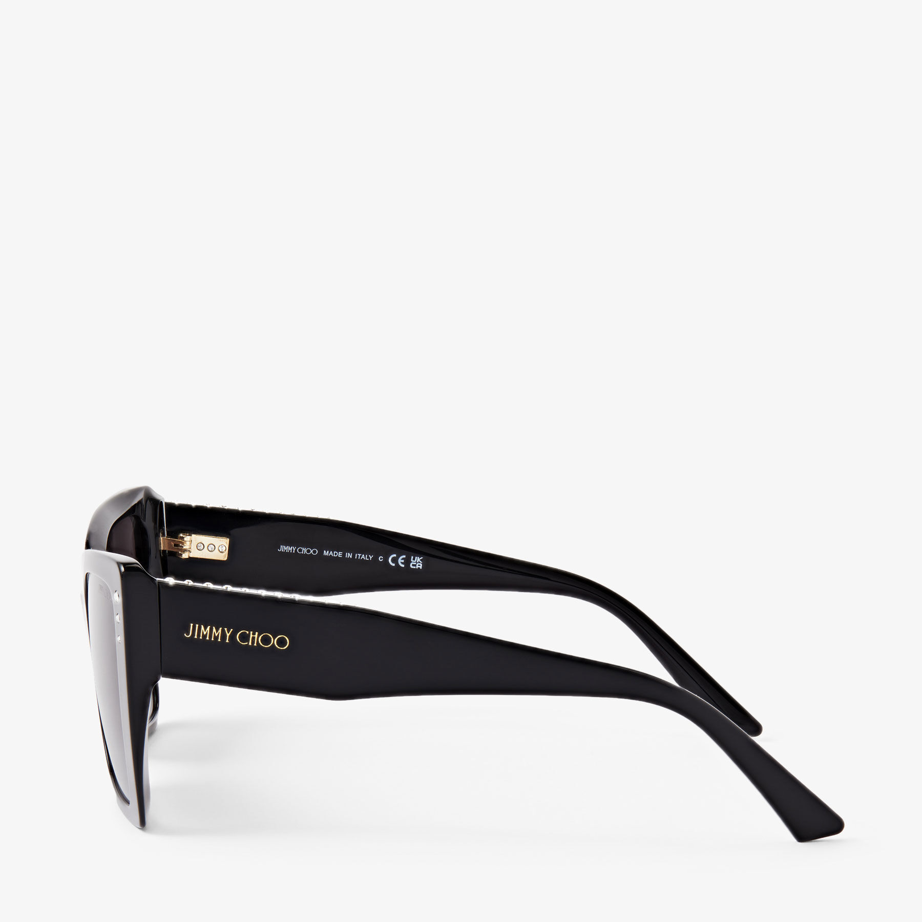 Lorea | Black Butterfly Frame Sunglasses | JIMMY CHOO