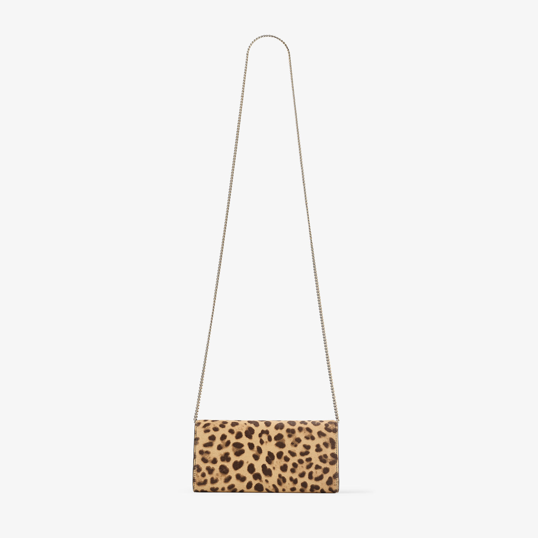 Emmie | Natural Leopard Print Pony Clutch Bag | JIMMY CHOO