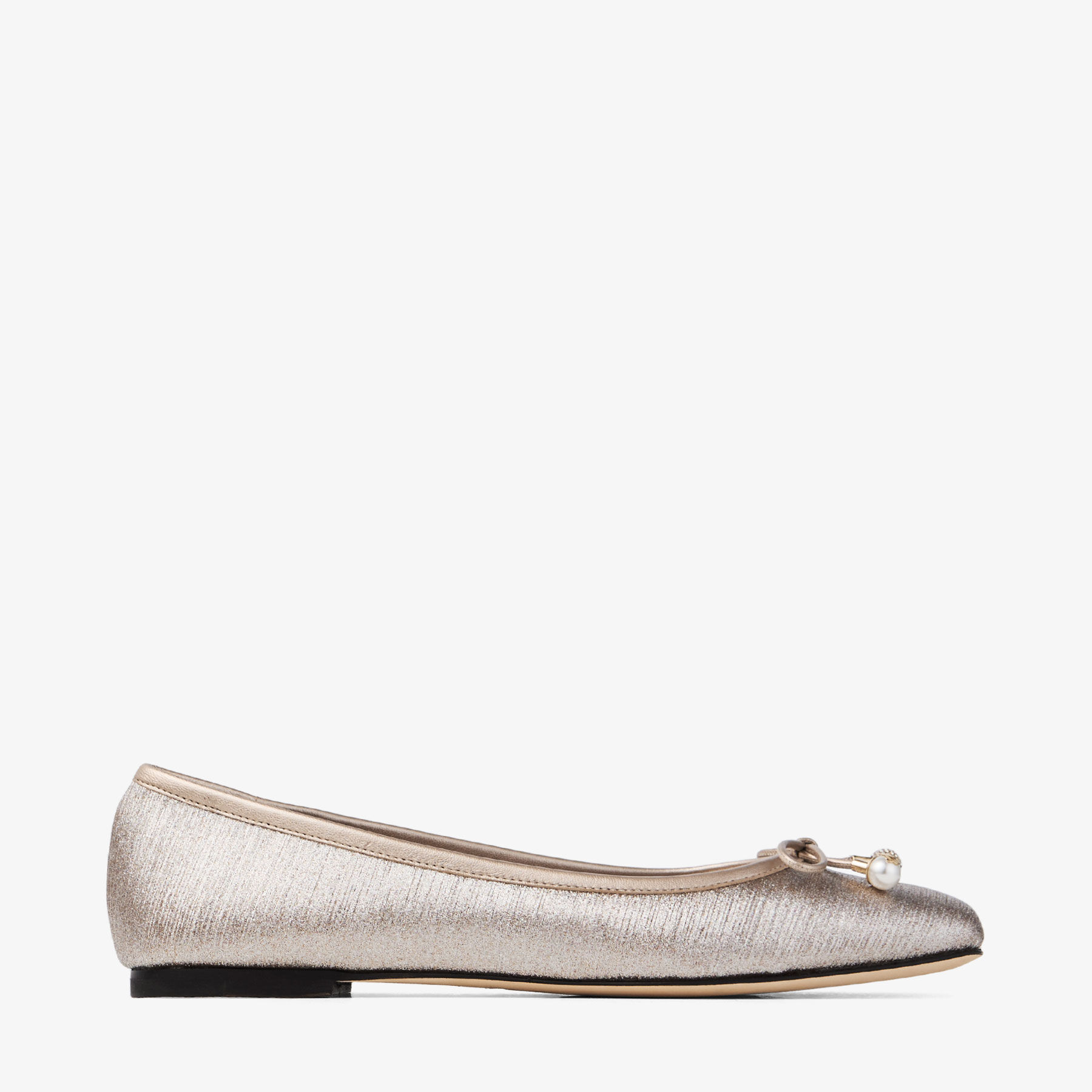 【JIMMYCHOO】 pink elme flats （関税送料込） Elme glitter ballet flats in pink - Jimmy Choo | Mytheresa