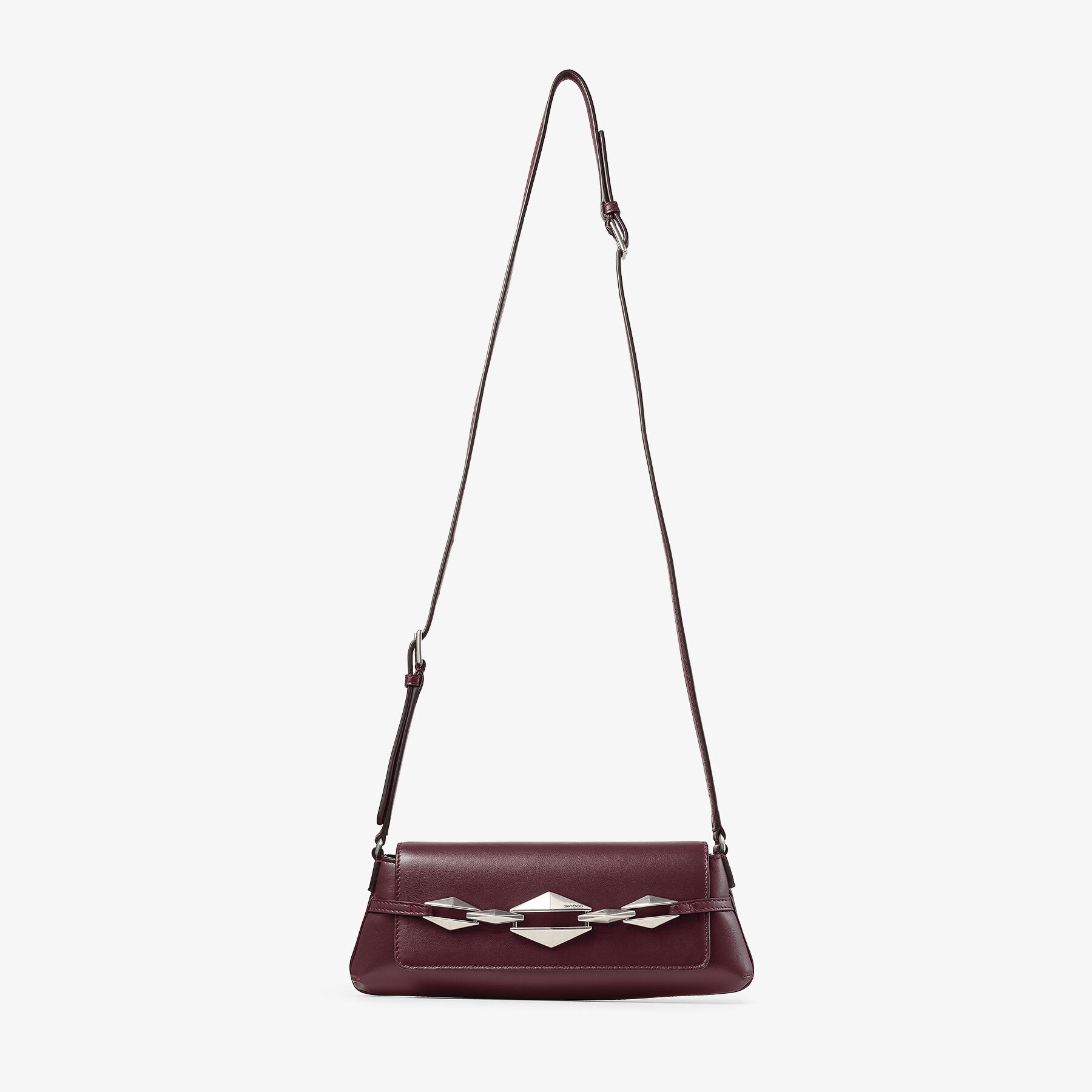 Diamond Shoulder | Garnet Calf Leather Mini Bag | JIMMY CHOO