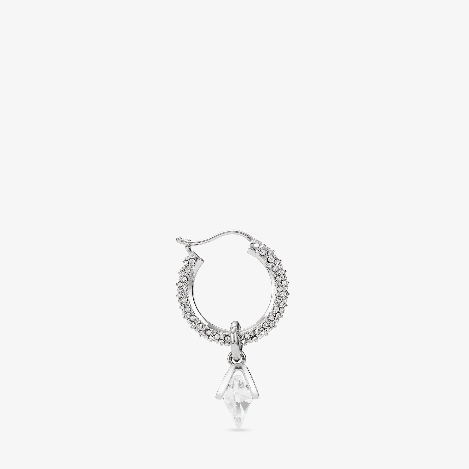 Heart Hoops | Silver-Finish Heart Hoop Earrings with
