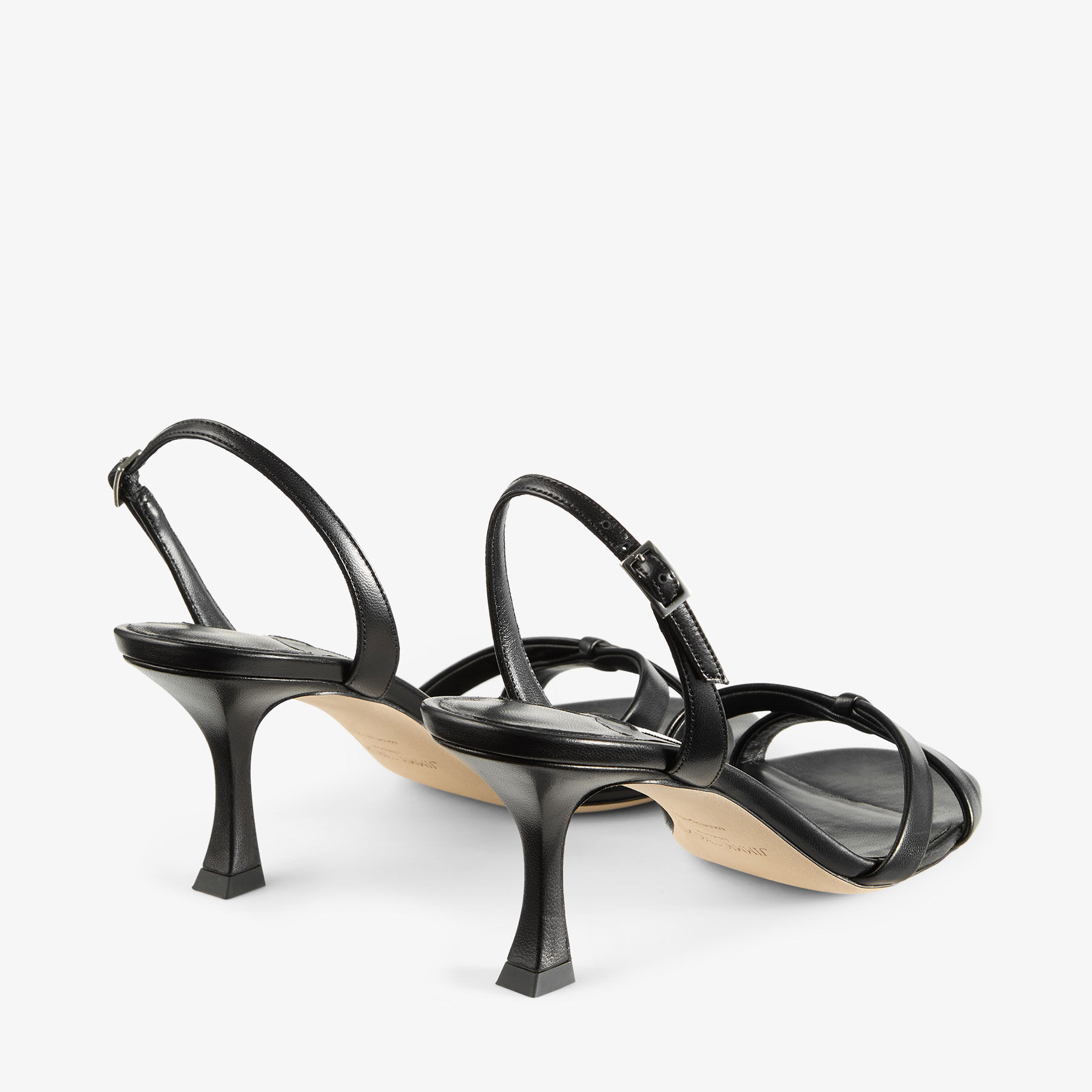 正規店買付【JIMMY CHOO】アメル 50ポンプ チョコレート Cinch M | ブラック カーフレザー・バッグ| ジミー チュウ