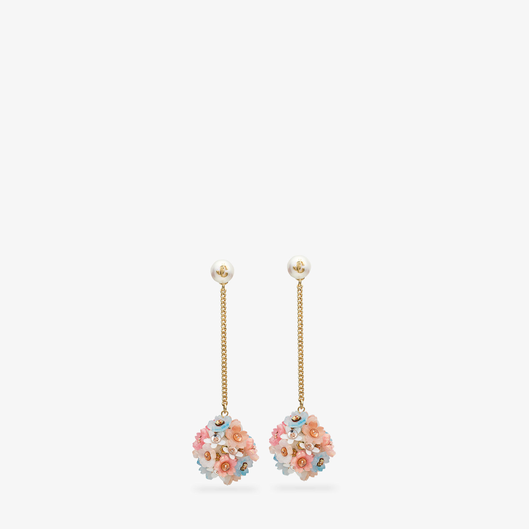 ★JIMMY CHOO★Ribbon Pearl Earrings★Gold l Ribbon Pearl Earring |Gold Metal Ribbon Pearl Earring