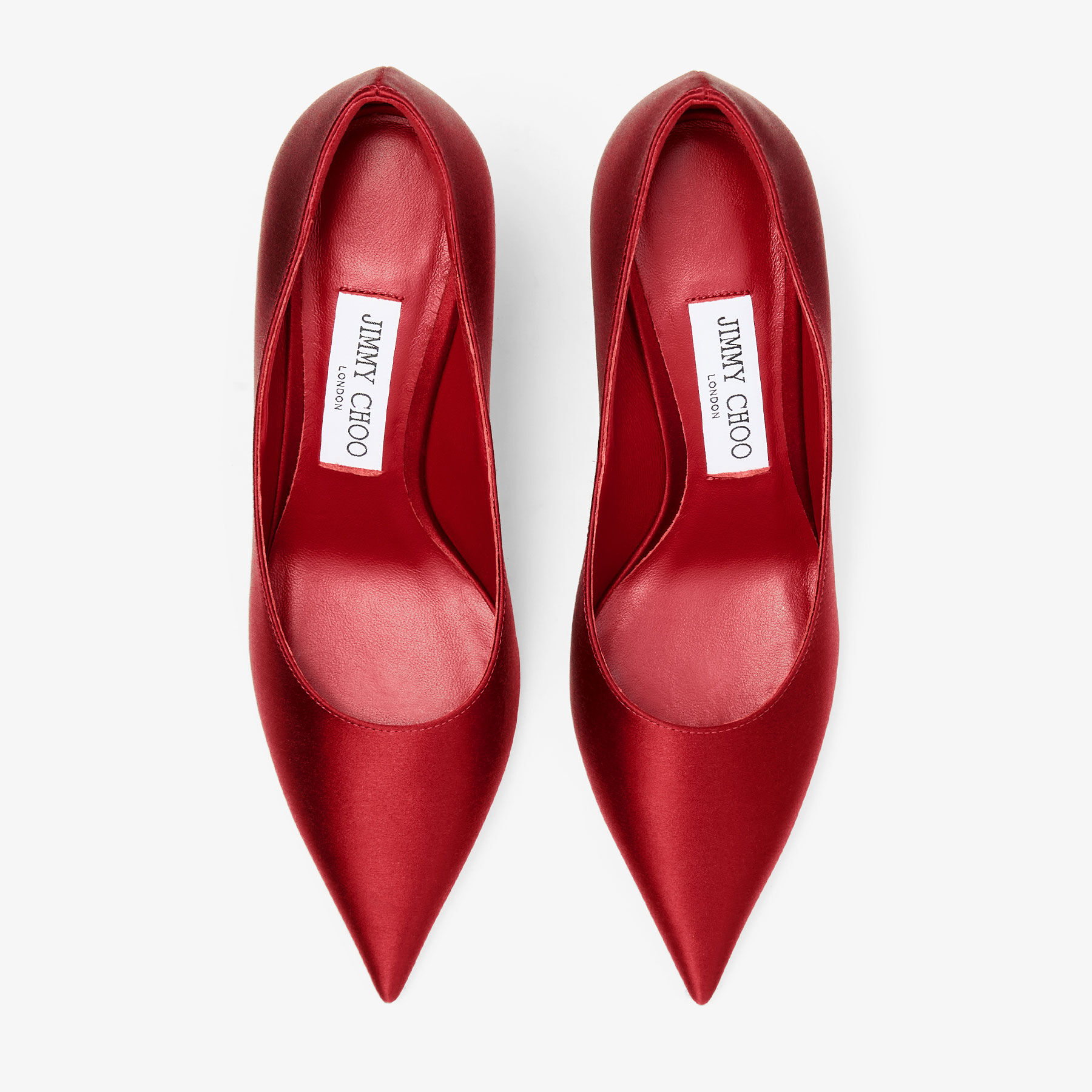 Jimmy Choo レッドパンプス Love 85 | Ruby Red Satin Pumps | JIMMY CHOO