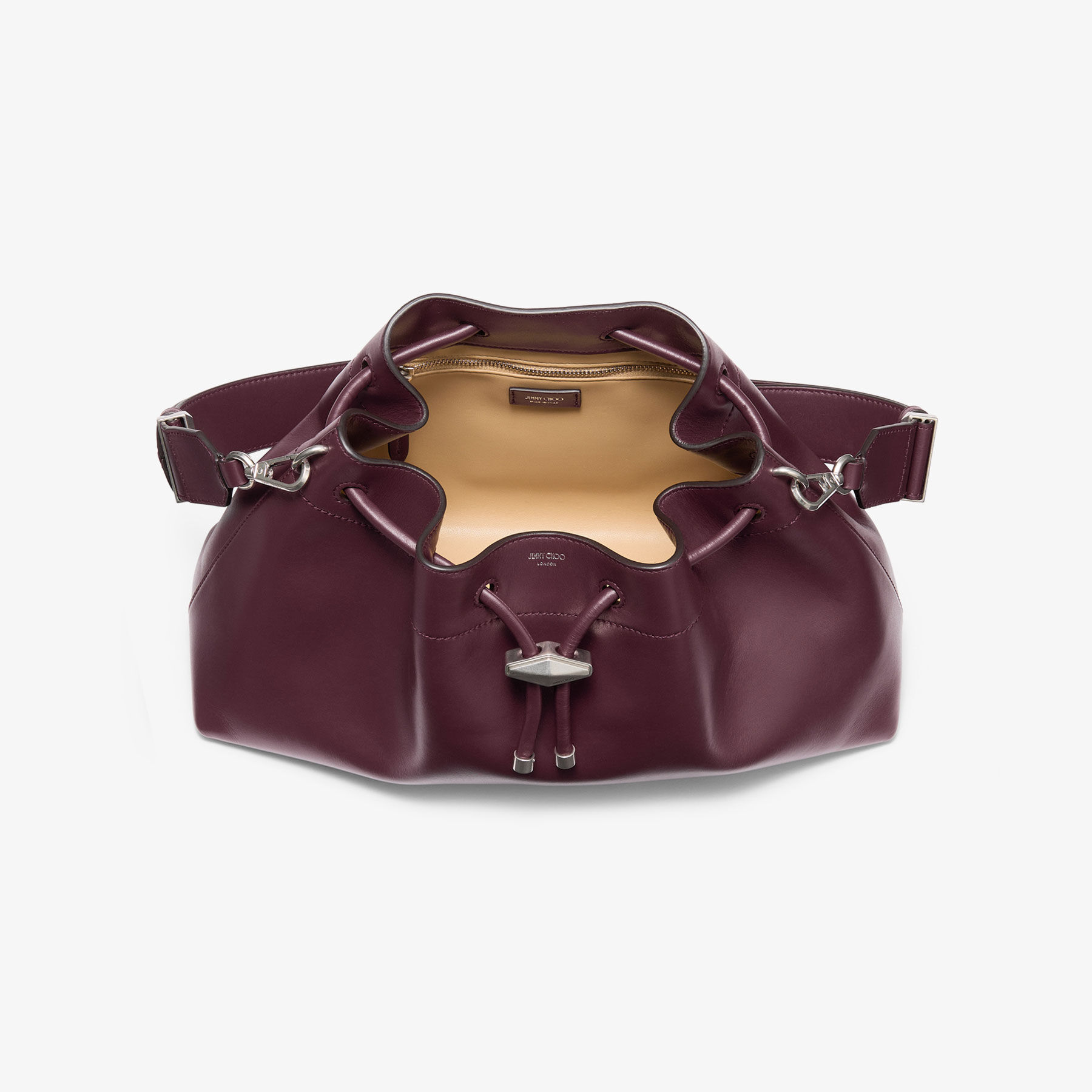 【未使用保管品】Jimmy Choo ジミーチュウ ラモナバッグ ワインエナメル 未使用保管品】Jimmy Choo ジミーチュウ ラモナバッグ ワインエナメル