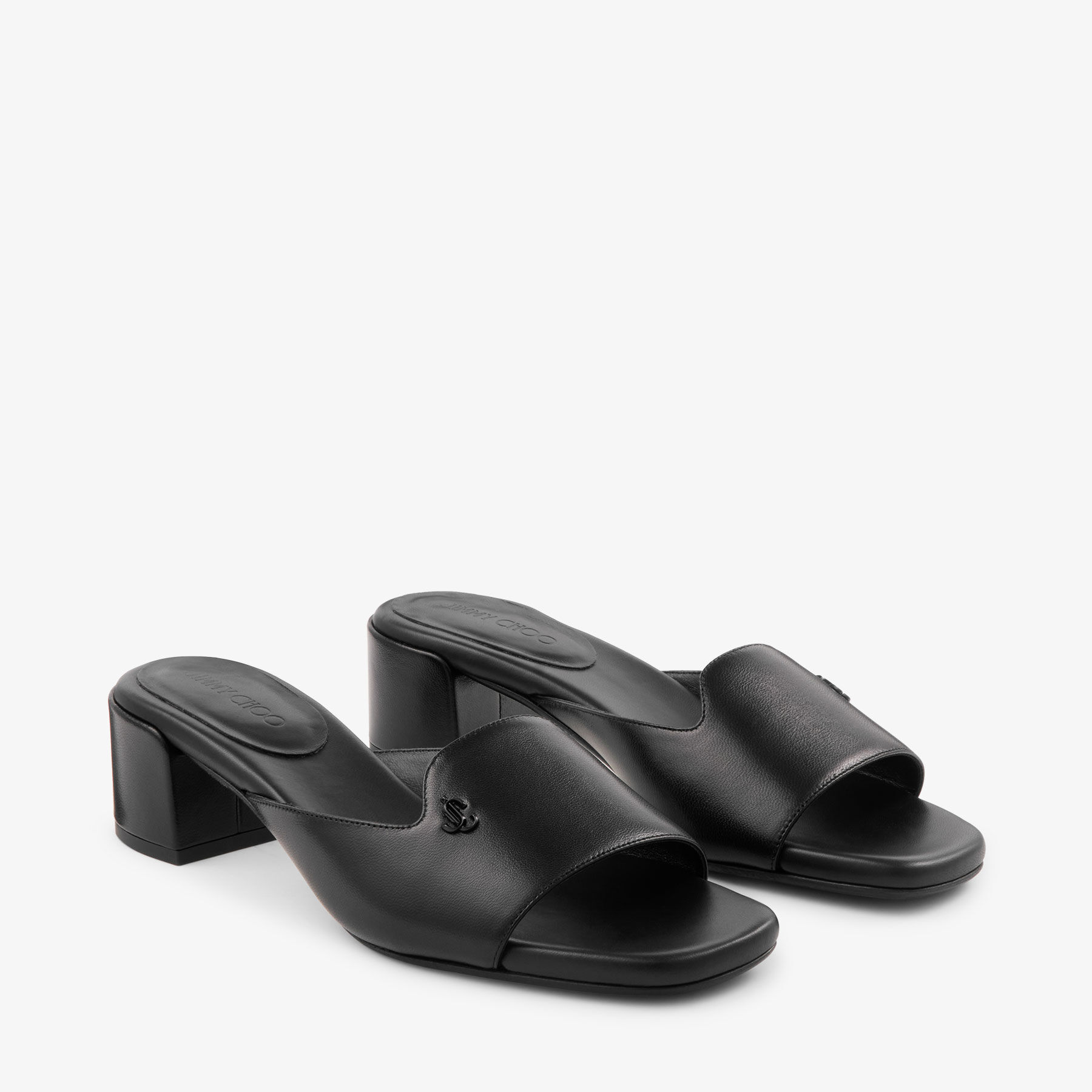 Dina 45 | Black Leather Mule Sandals | JIMMY CHOO Dina 45 | Black Leather Mule Sandals | JIMMY CHOO
