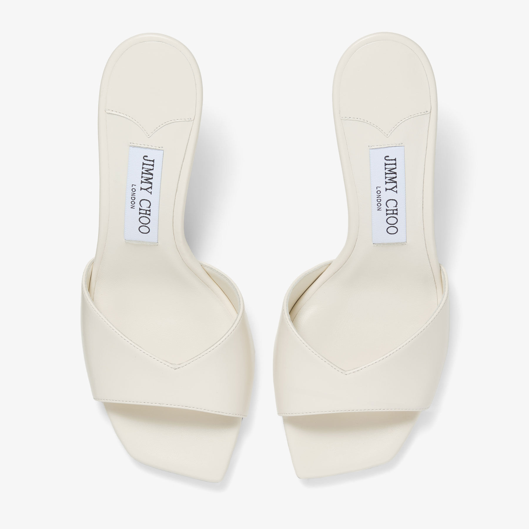OFF WHITE SATIN ZIPTIE SANDAL サイズ38 Skye 70 | Latte Leather Sandals | JIMMY CHOO